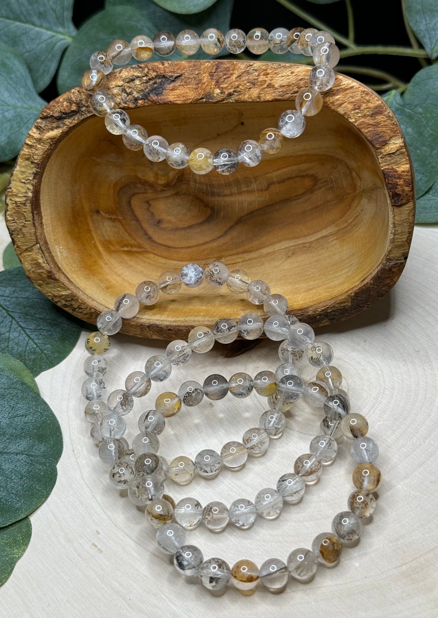 Dendritic Quartz 7mm Bracelets