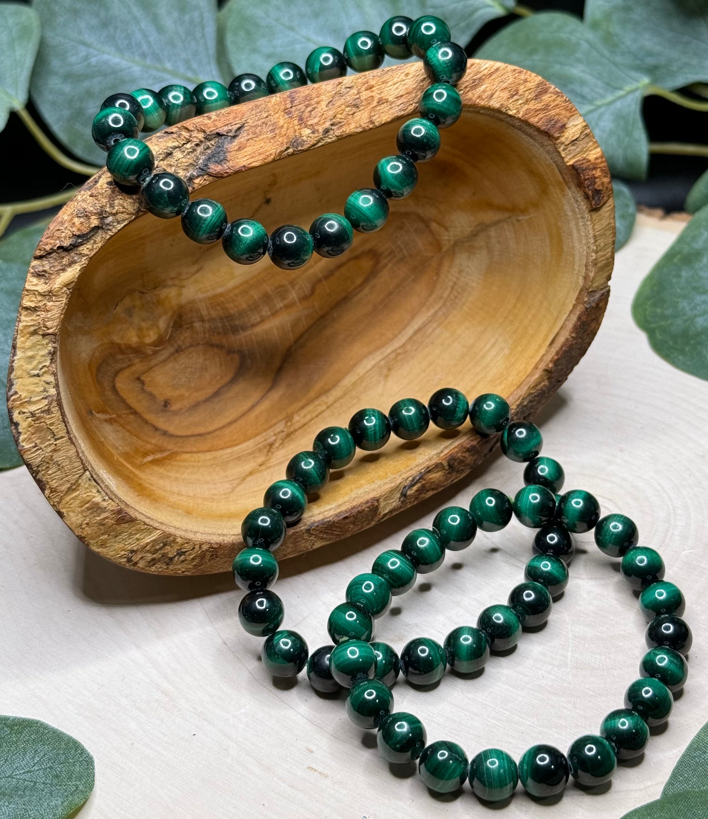 High Quality velvet  Malachite 8mm Bracelets