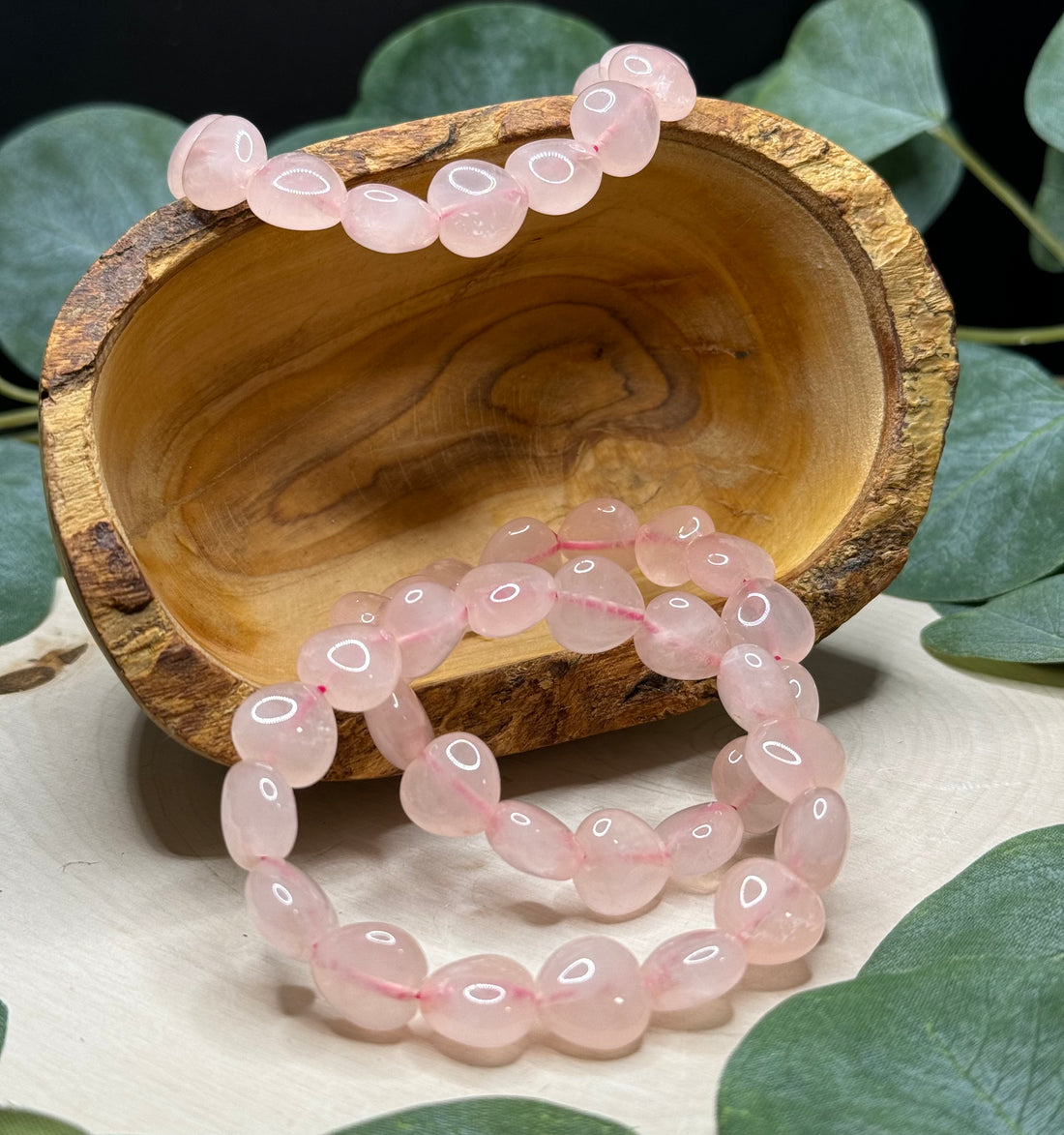 Rose Quartz Heart Bracelet