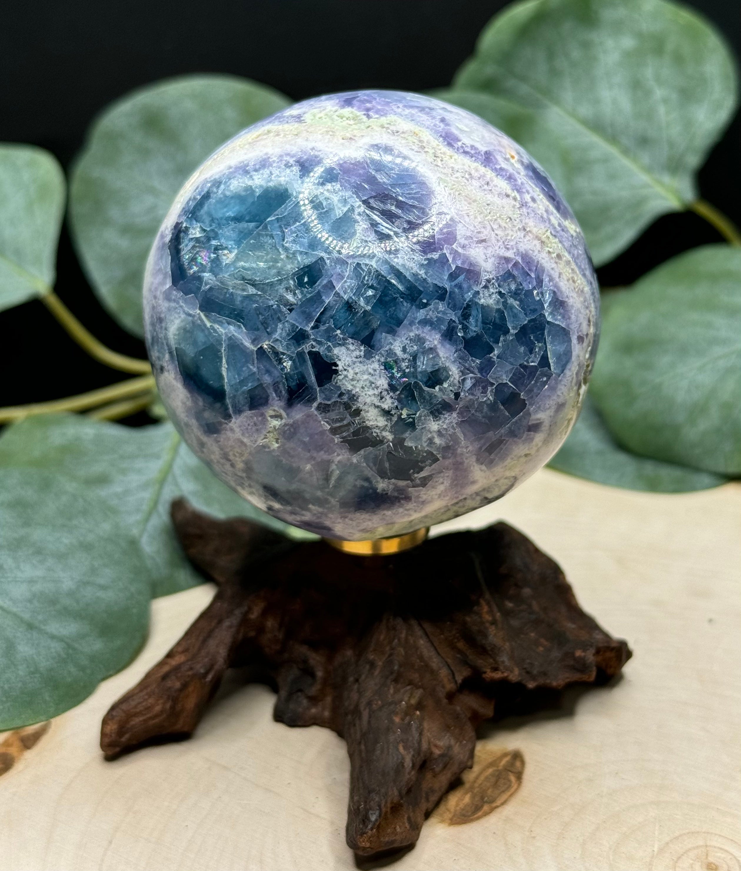 Mexican Fluorite Spheres | Natural Rainbow Fluorite Crystal Spheres