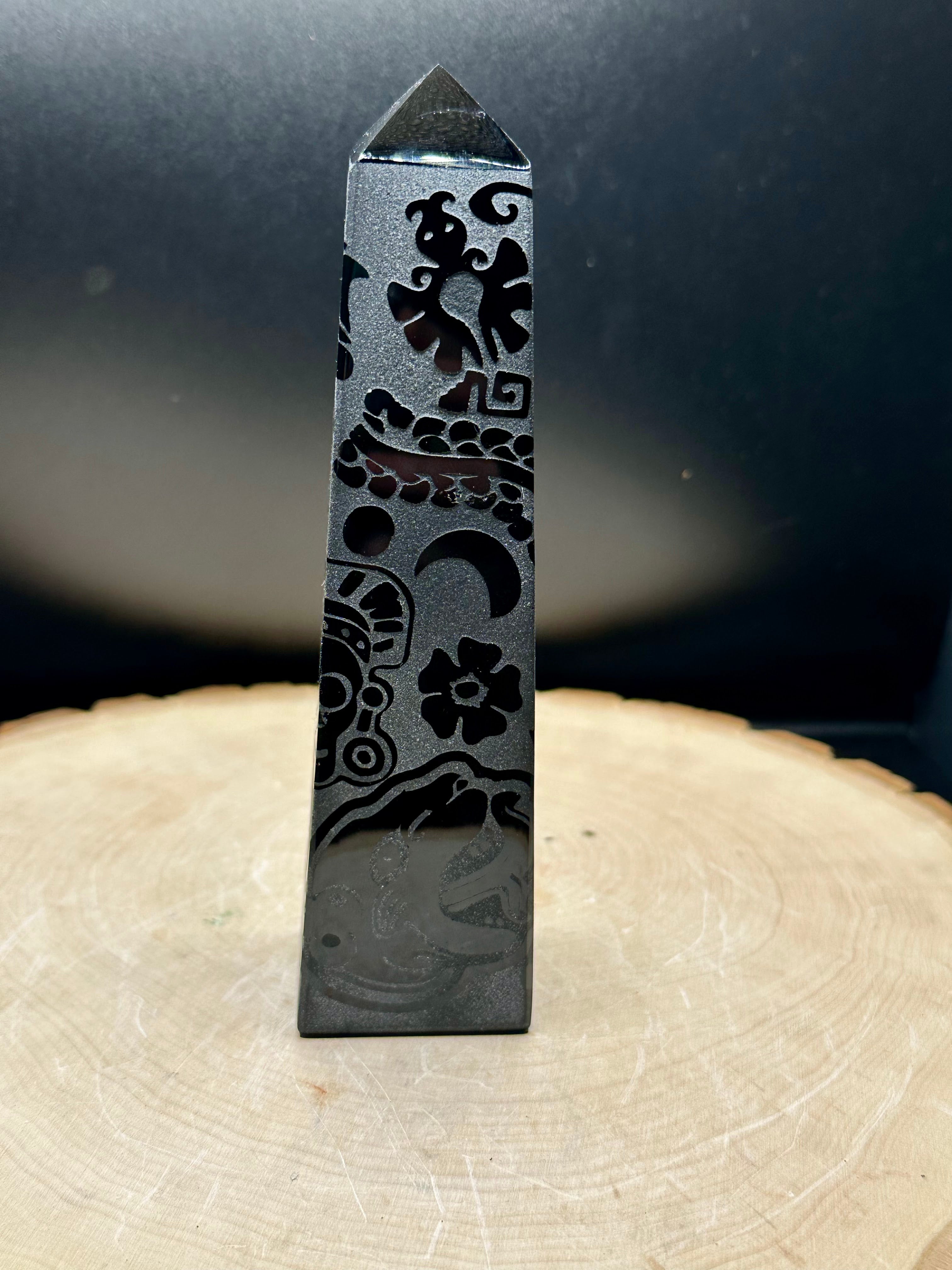 Obsidian Sandblasted Tower