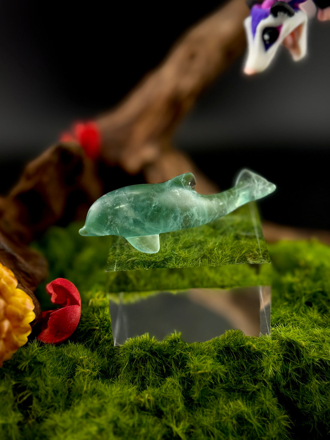 Fluorite Dolphin Carvings