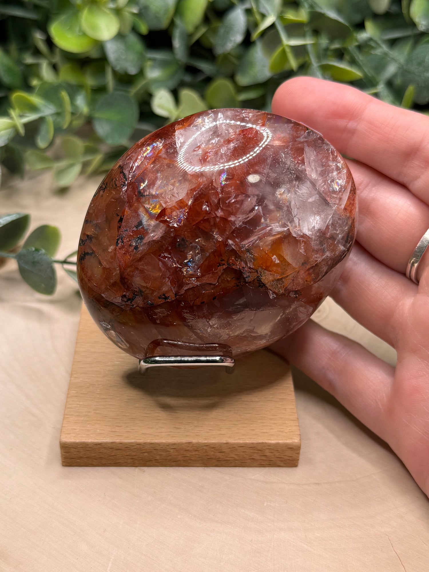 Fire Quartz Palmstones