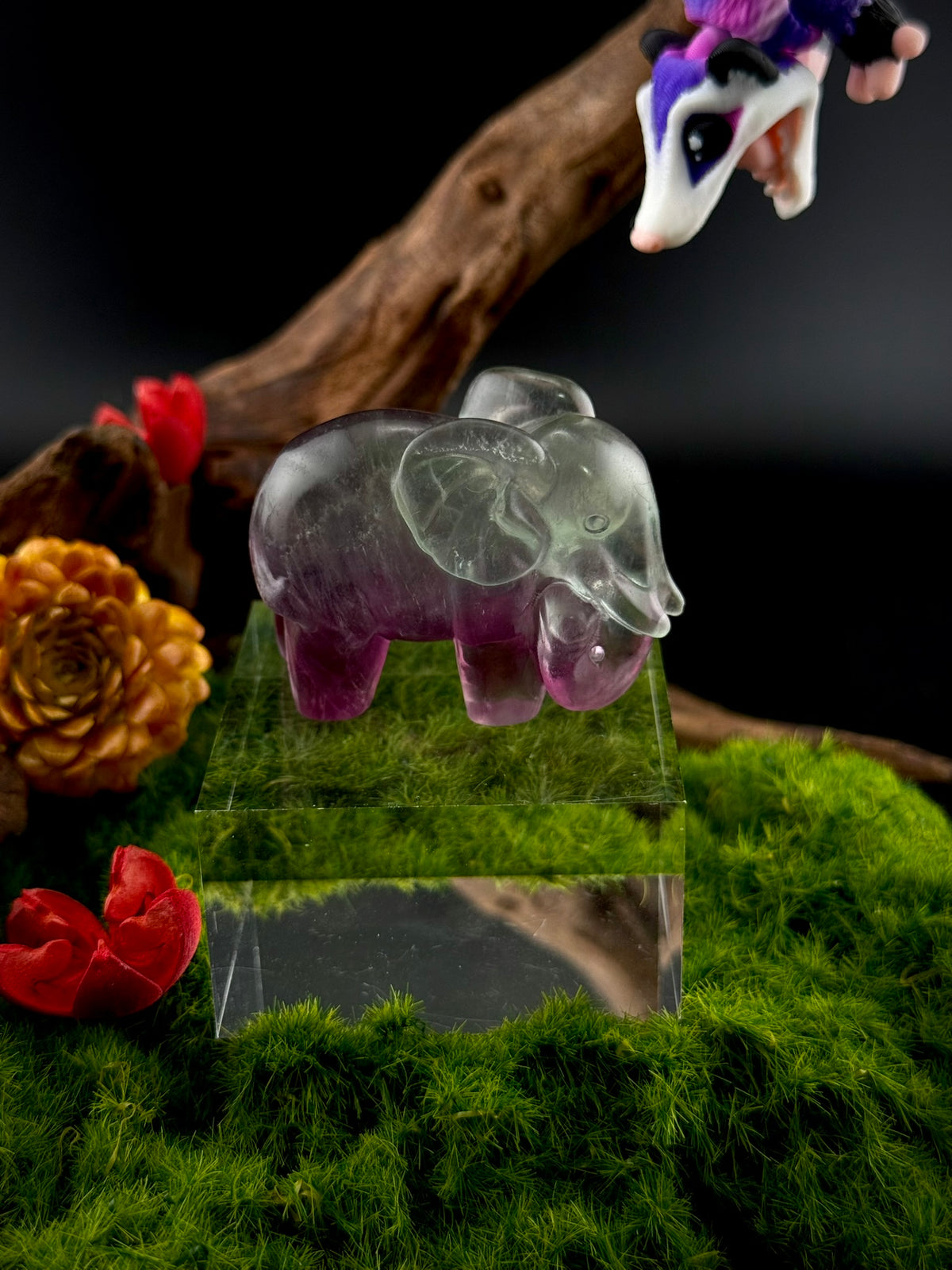 Fluorite Elephant Carvings