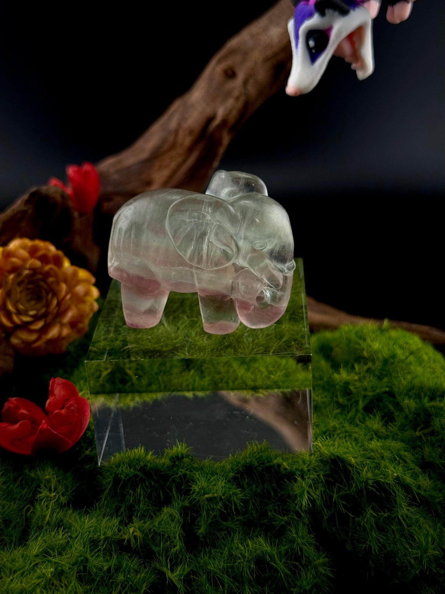 Fluorite Elephant Carvings