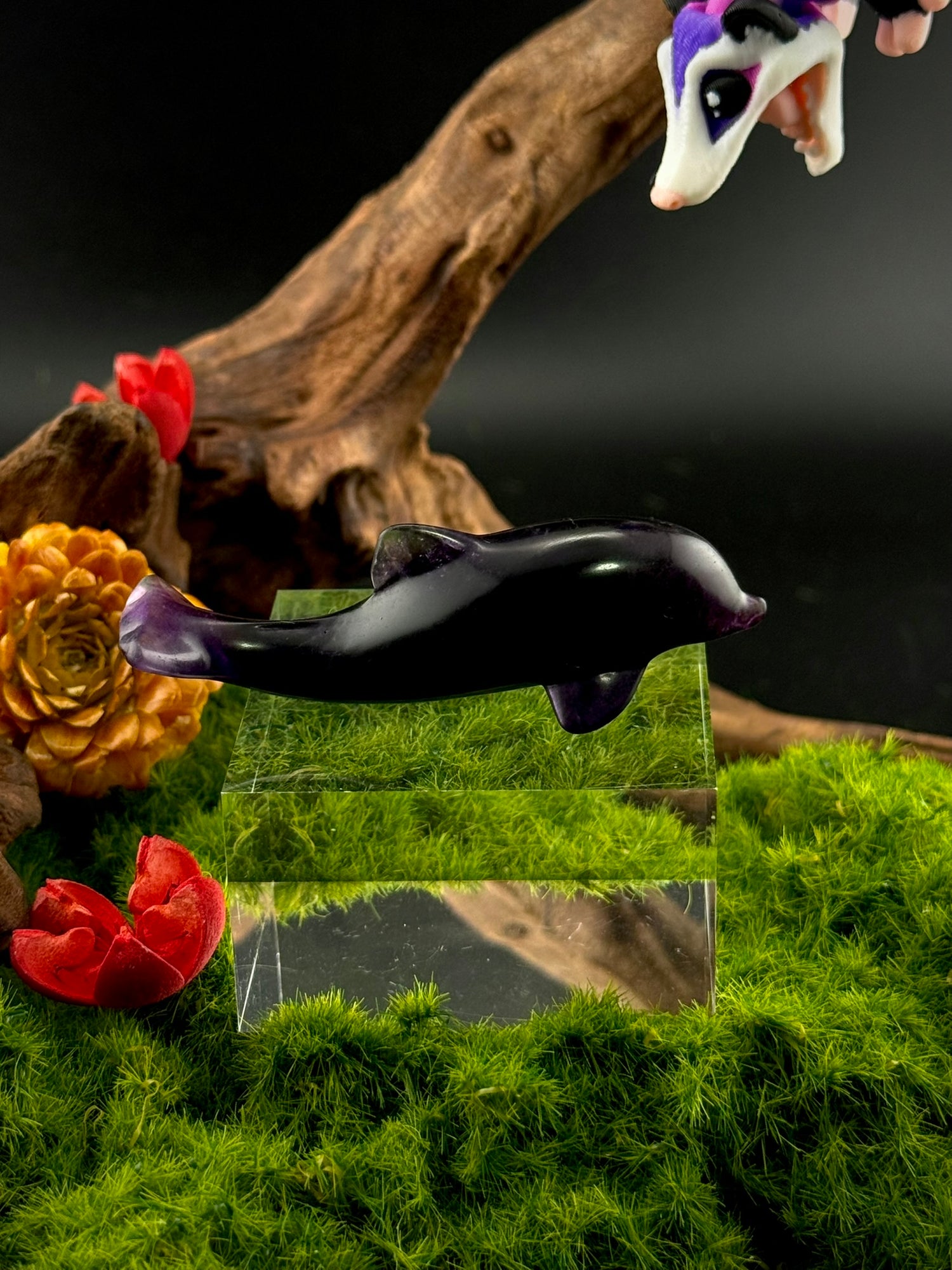 Fluorite Dolphin Carvings