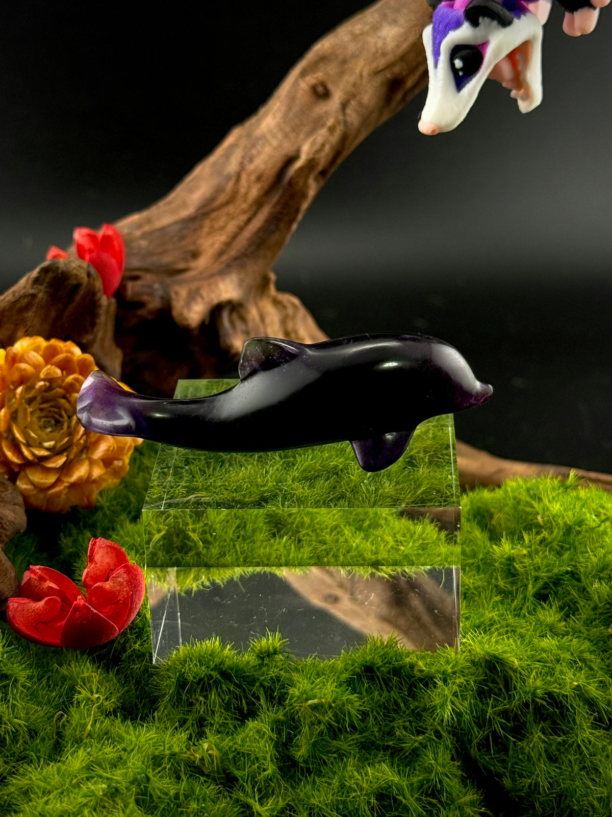 Fluorite Dolphin Carvings