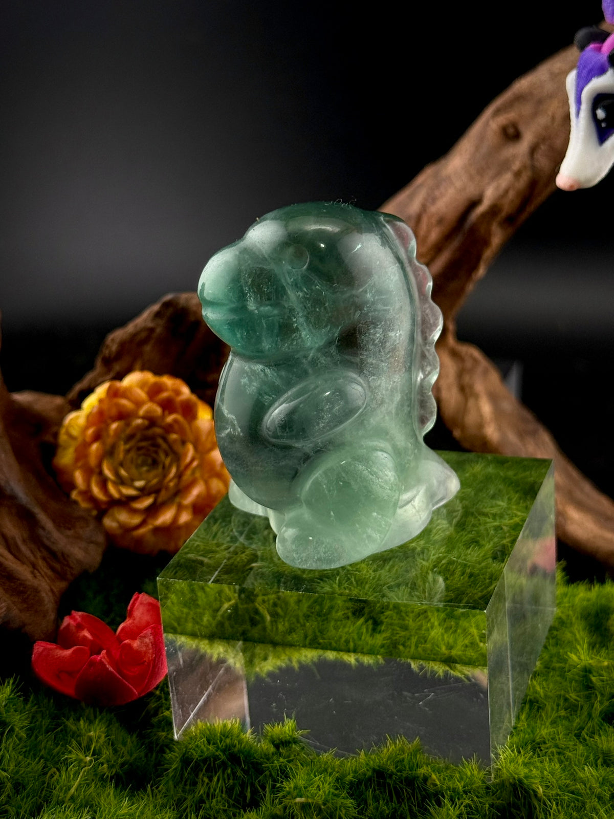 Chubby Fluorite Dinosaur Carvings | Fluorite Dino Figurines