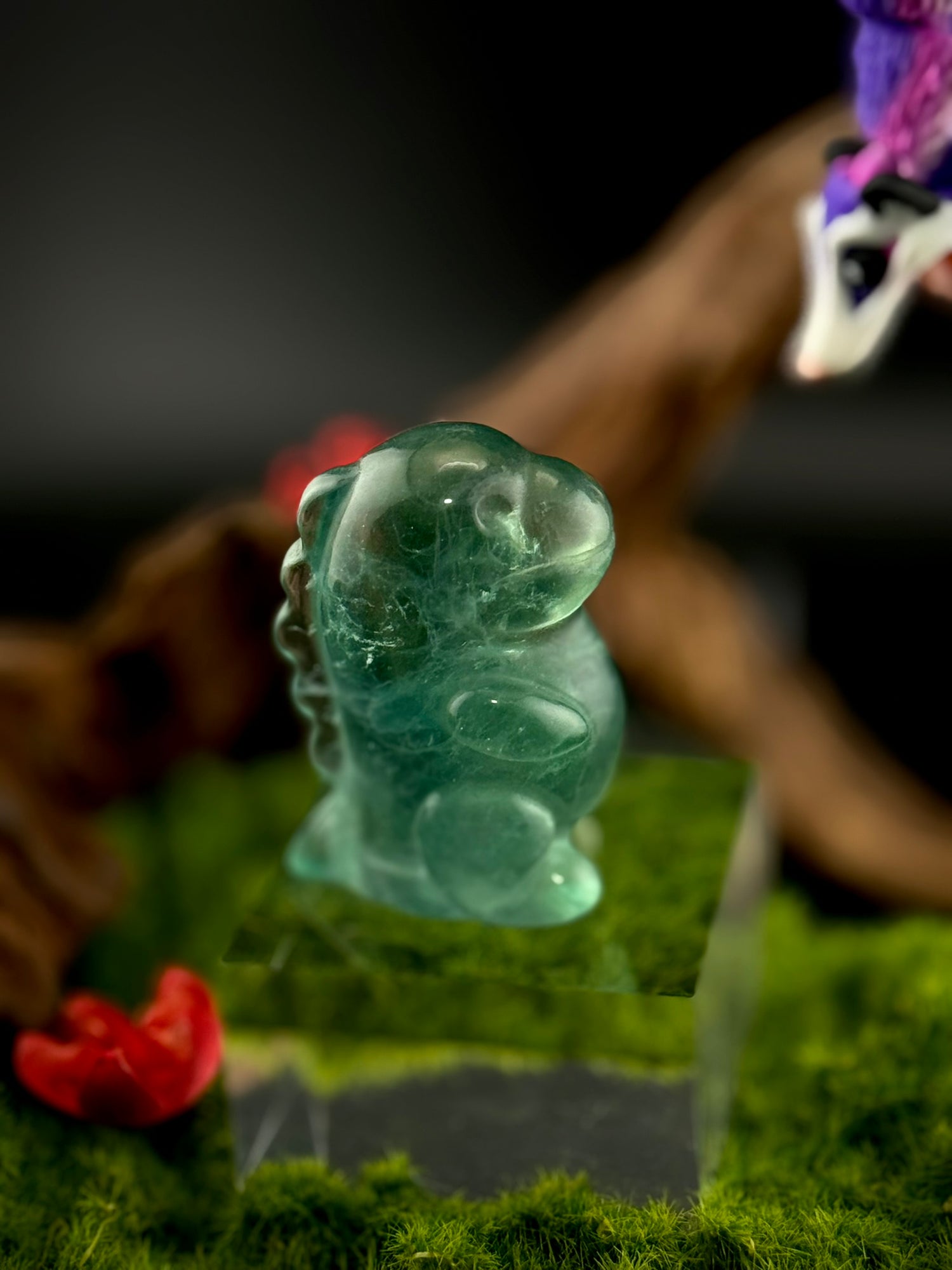 Chubby Fluorite Dino Carvings
