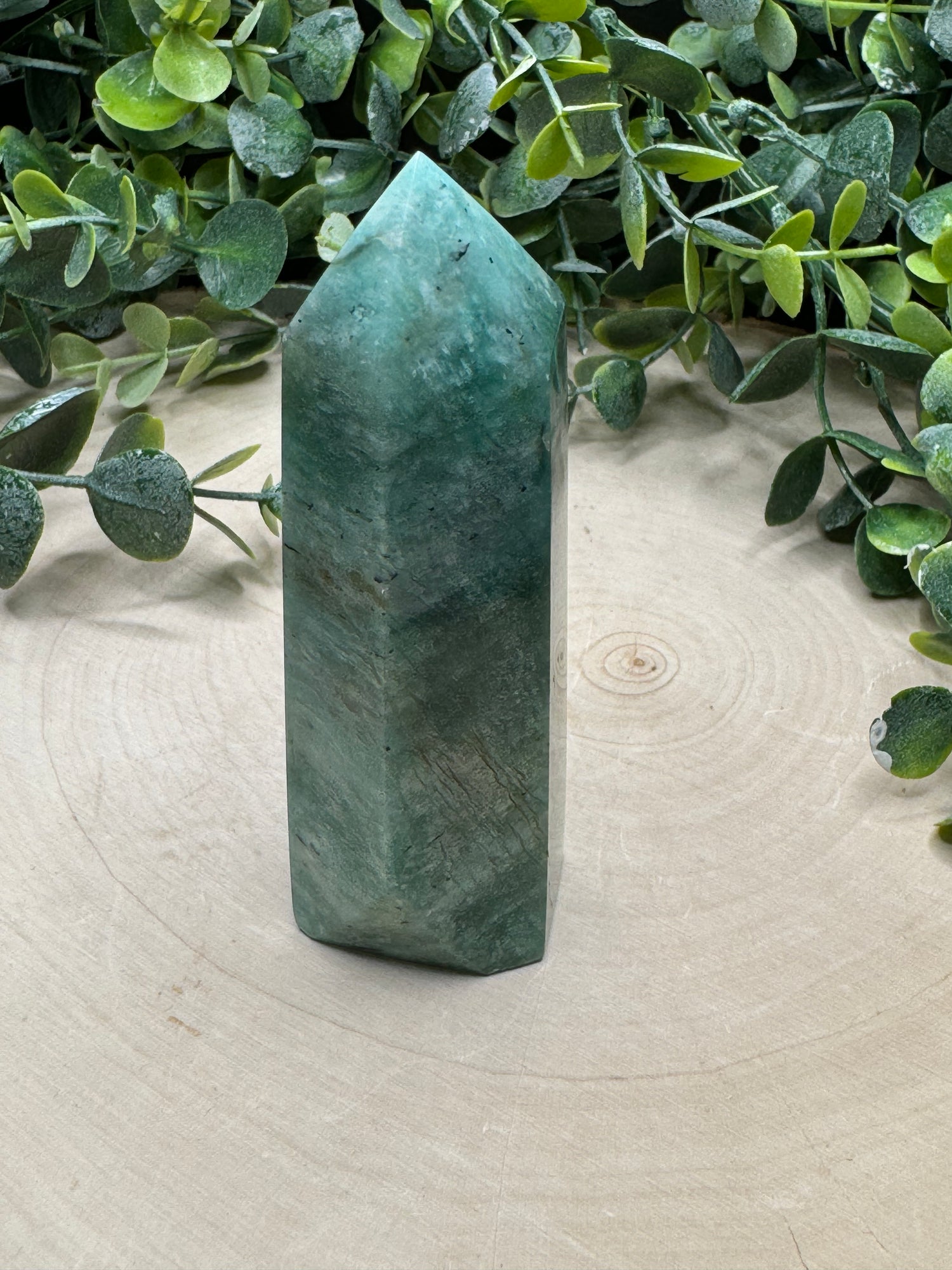 Amazonite w/ Smoky Quartz Towers