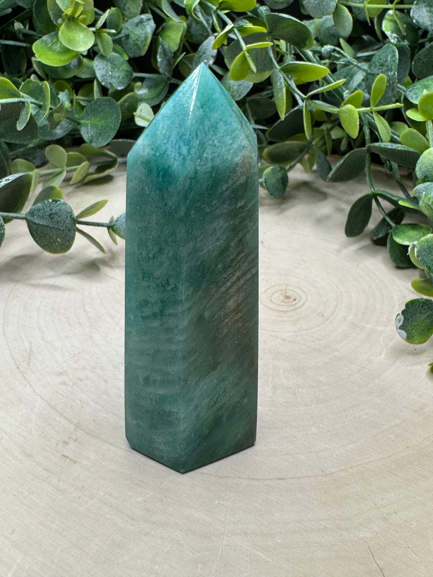 Amazonite w/ Smoky Quartz Towers