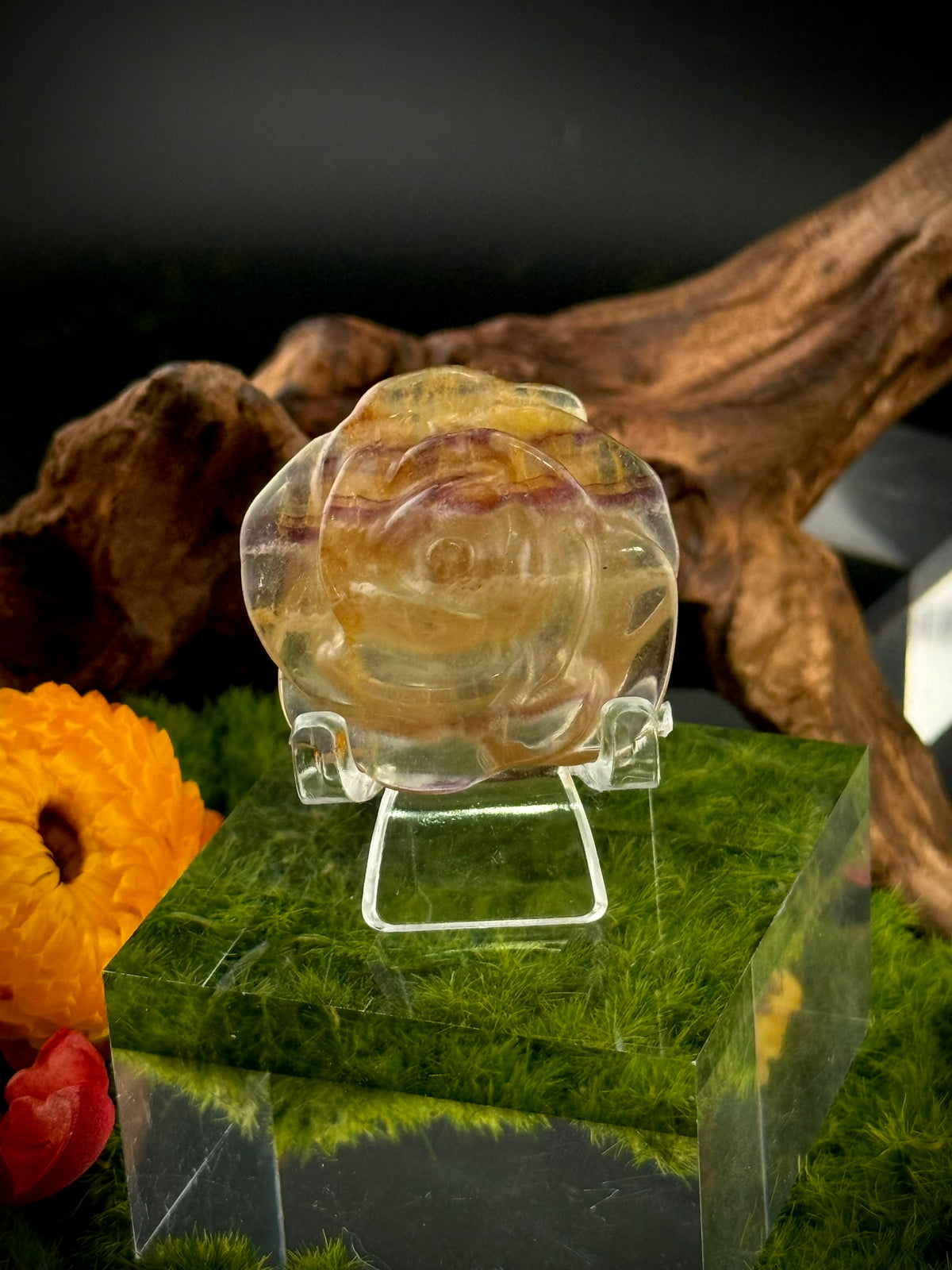 Fluorite Flower Carvings