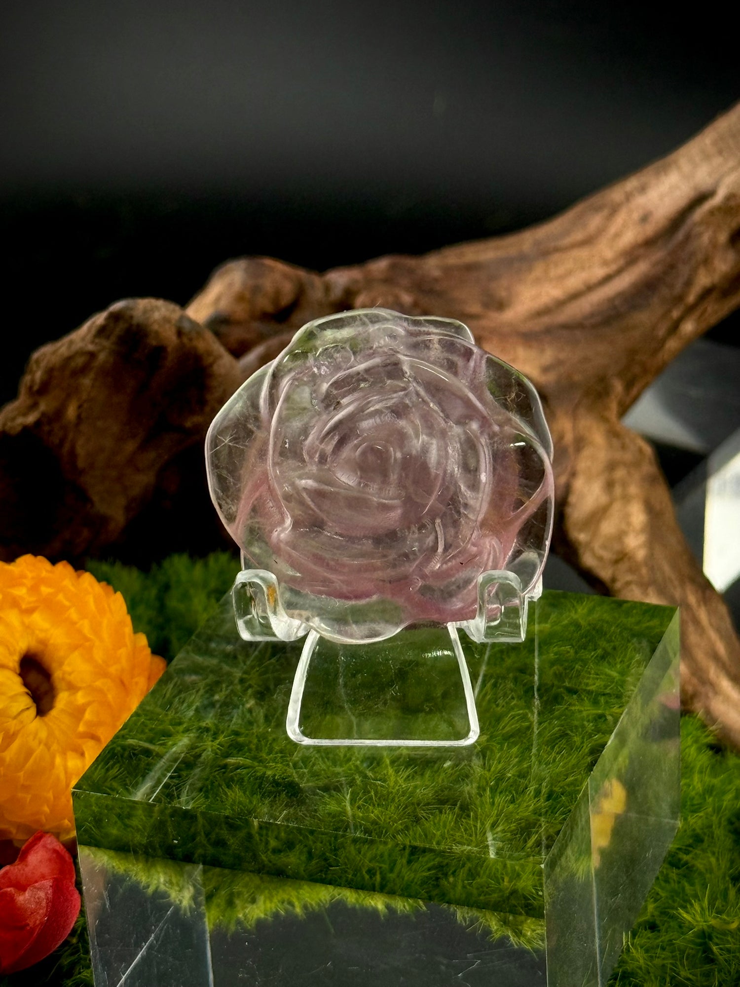 Fluorite Flower Carvings