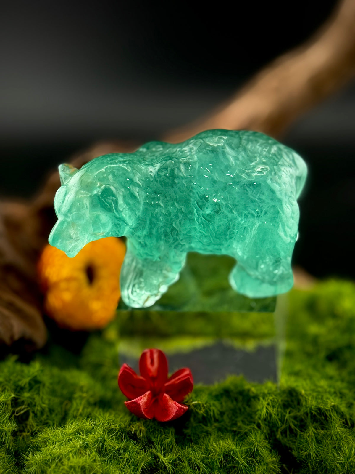 Fluorite Bear Carvings | Green Fluorite &amp; Rainbow Fluorite Bears