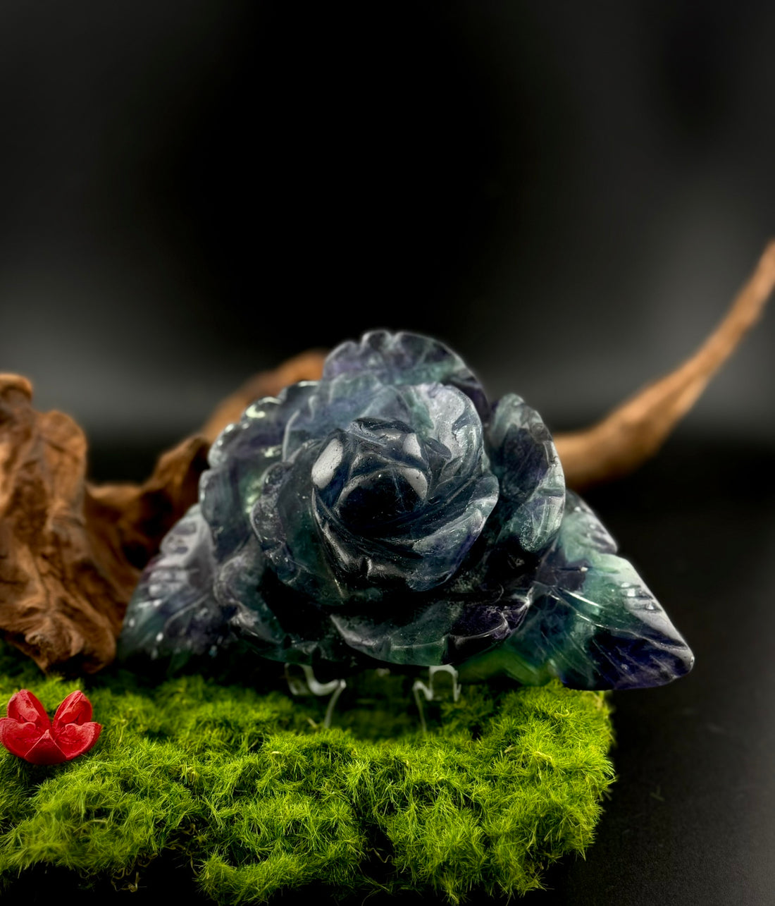 Fluorite Large Rose Carvings