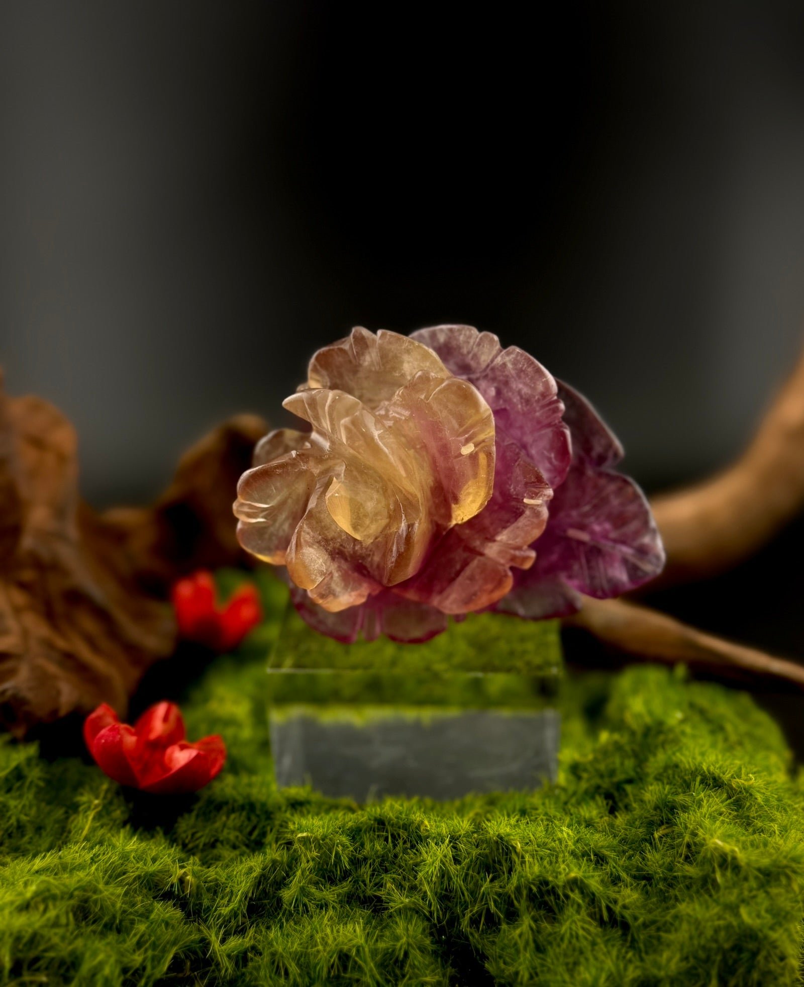 Fluorite Large Flower Carvings