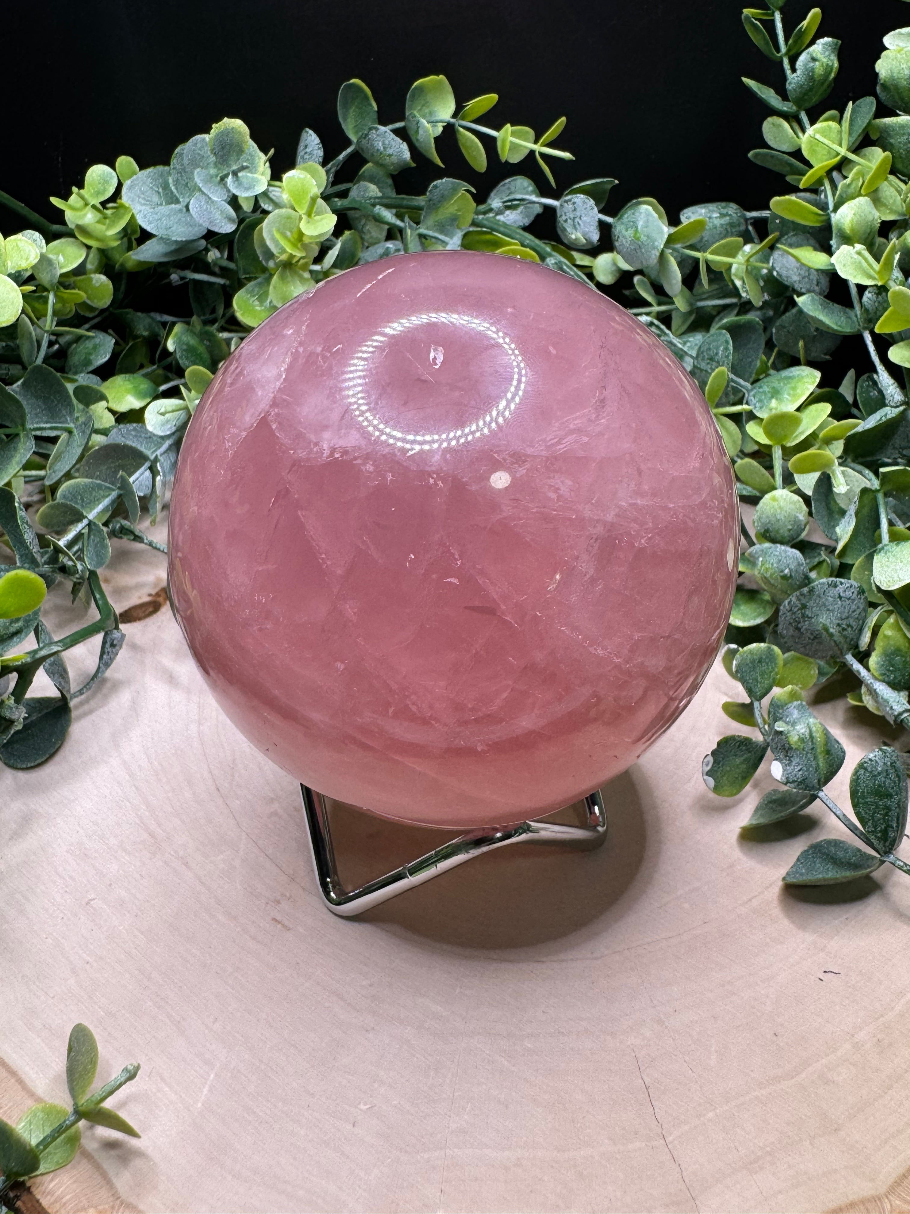 Star Rose Quartz Statement Sphere