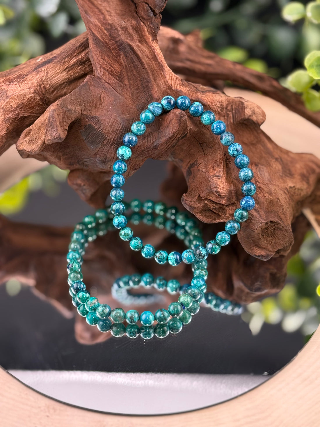 Azurite &amp; Malachite 6mm Bracelets