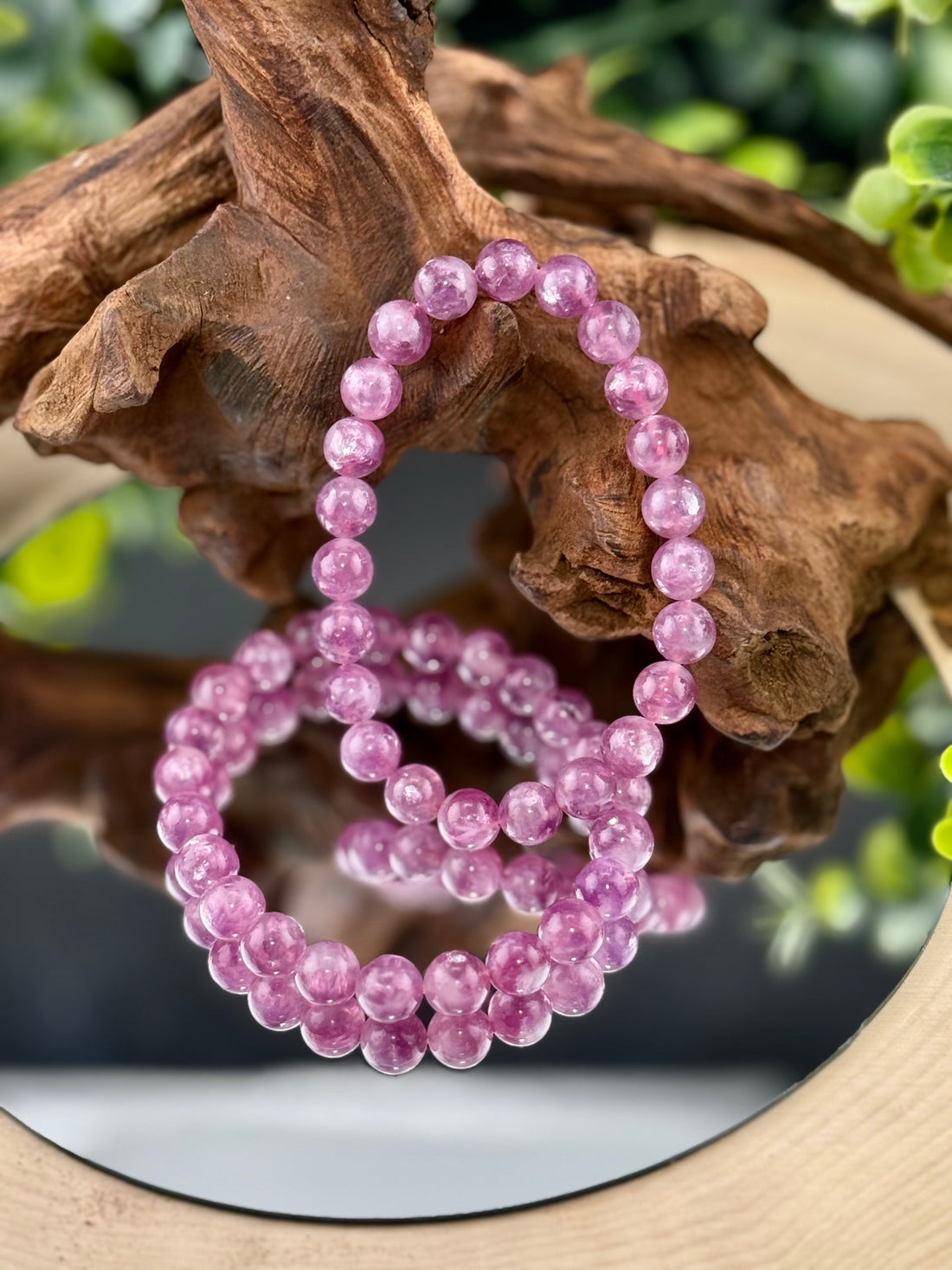 Pink Gem Lepidolite 8mm Bracelets