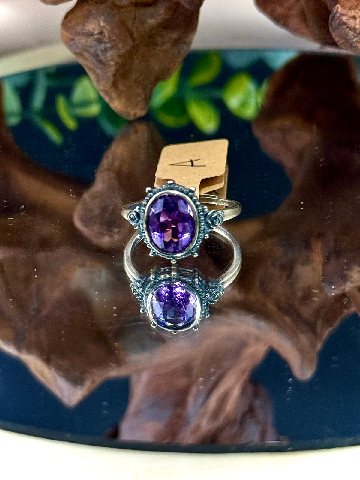 Amethyst adjustable rings in 925 sterling silver