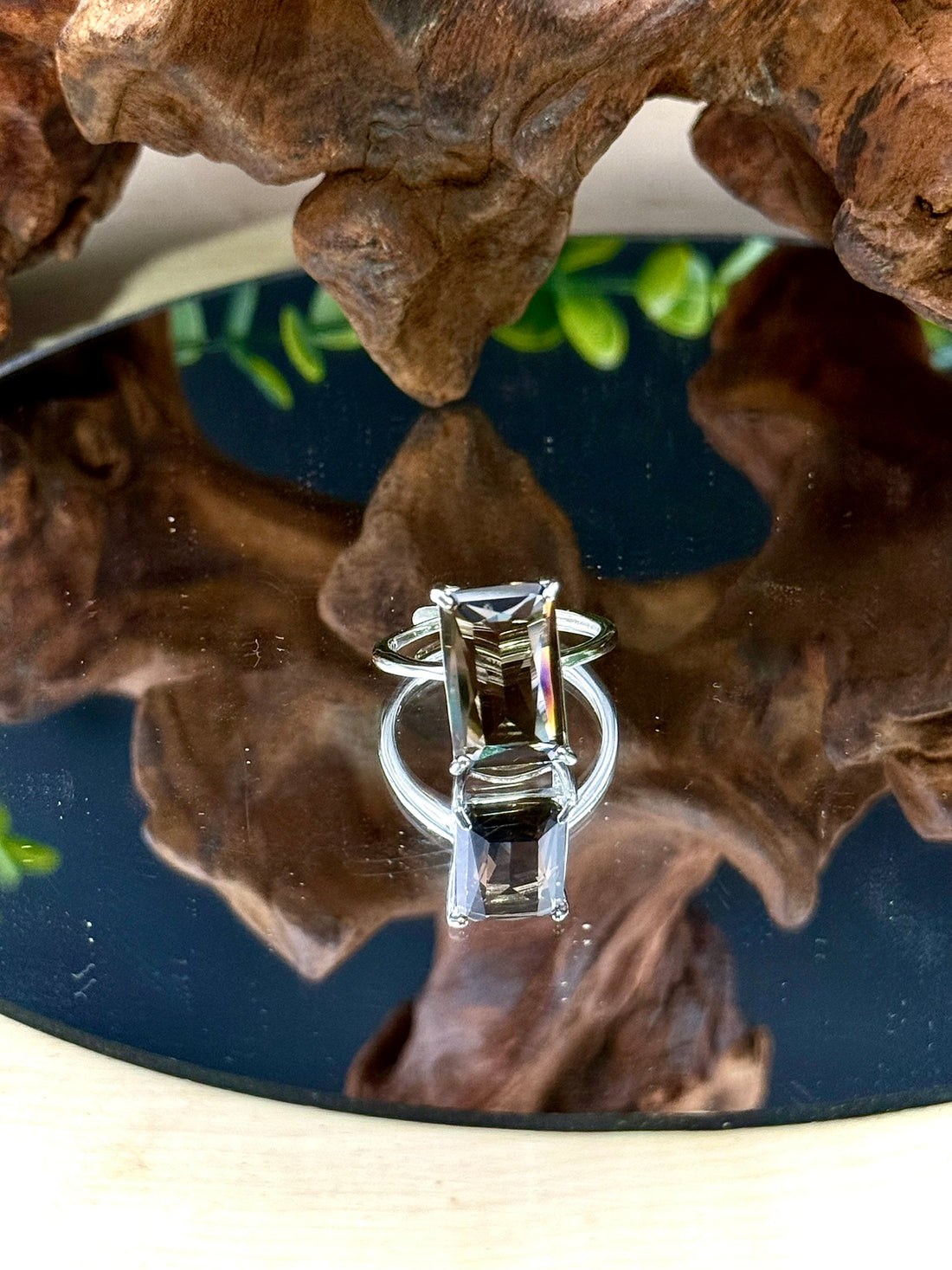 Smoky Quartz Adjustable Ring