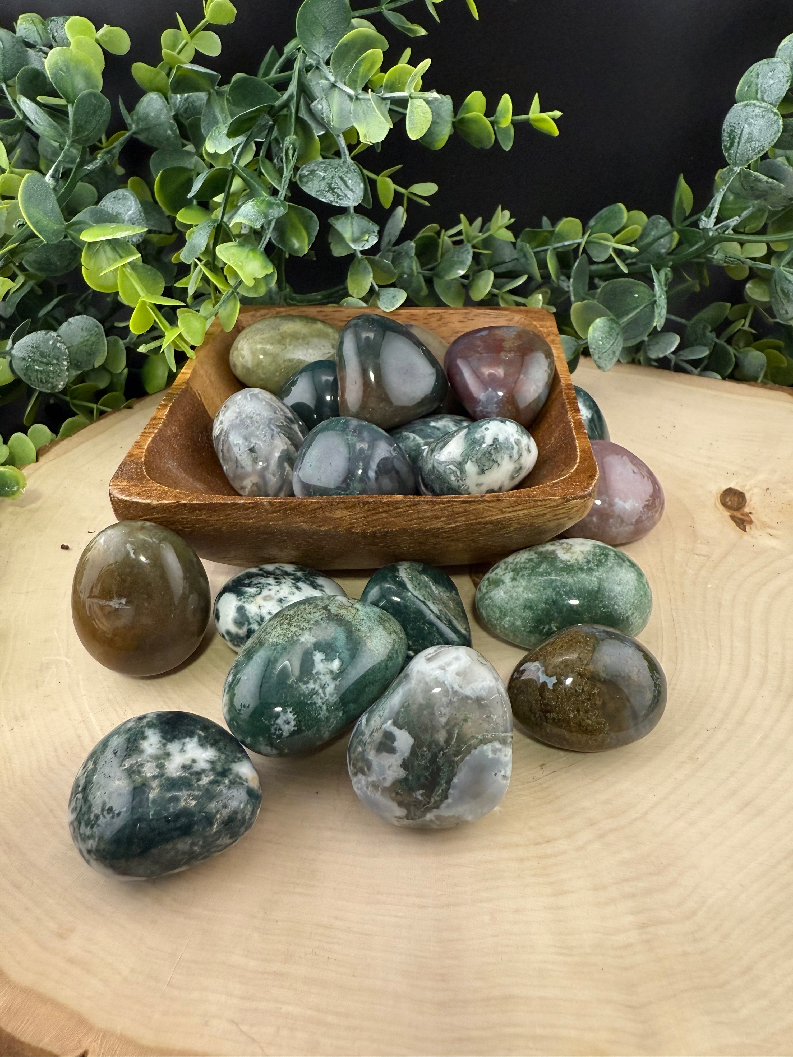 Moss Agate Tumble