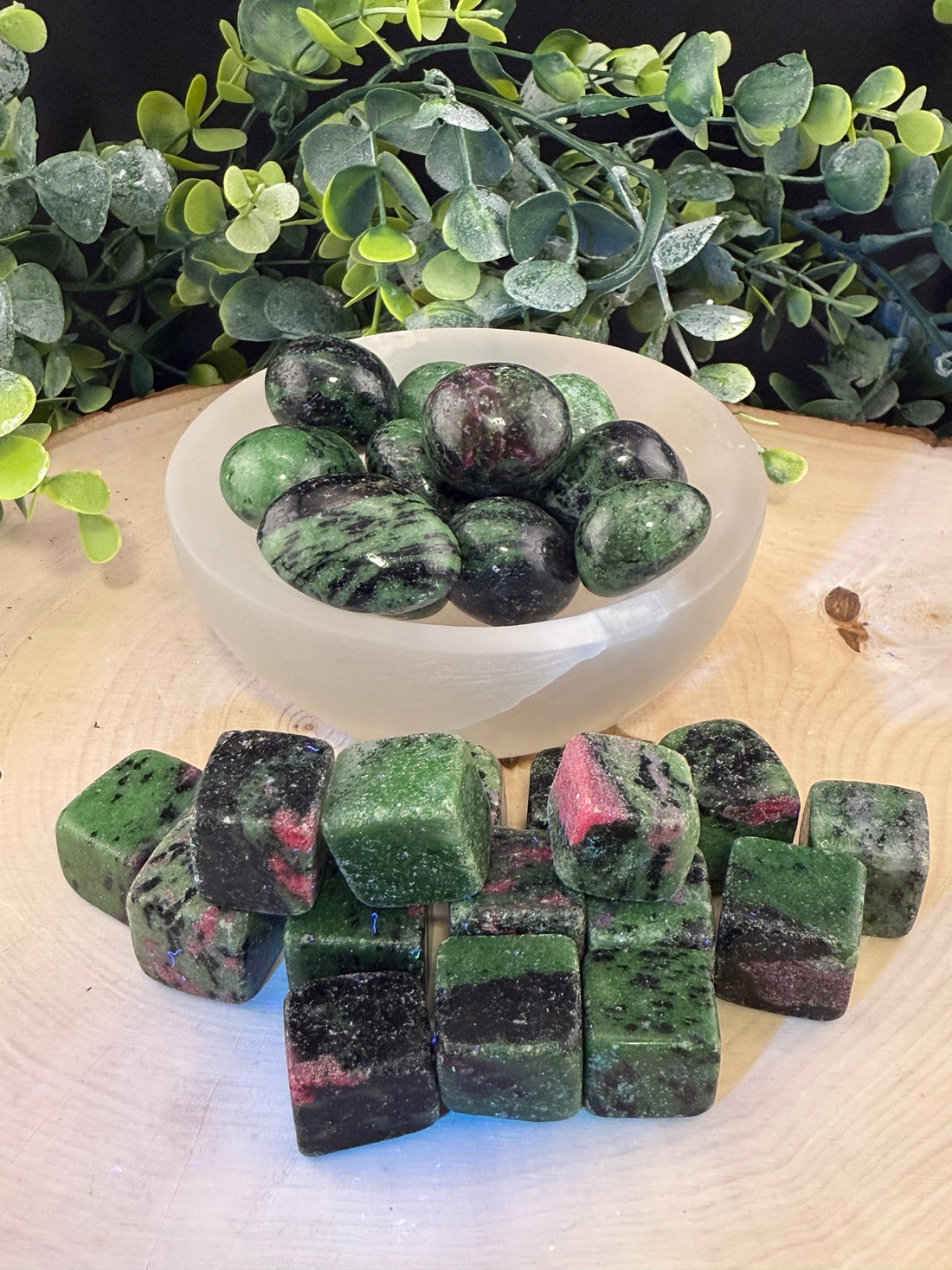 Ruby Zoisite Tumbles & Cubes