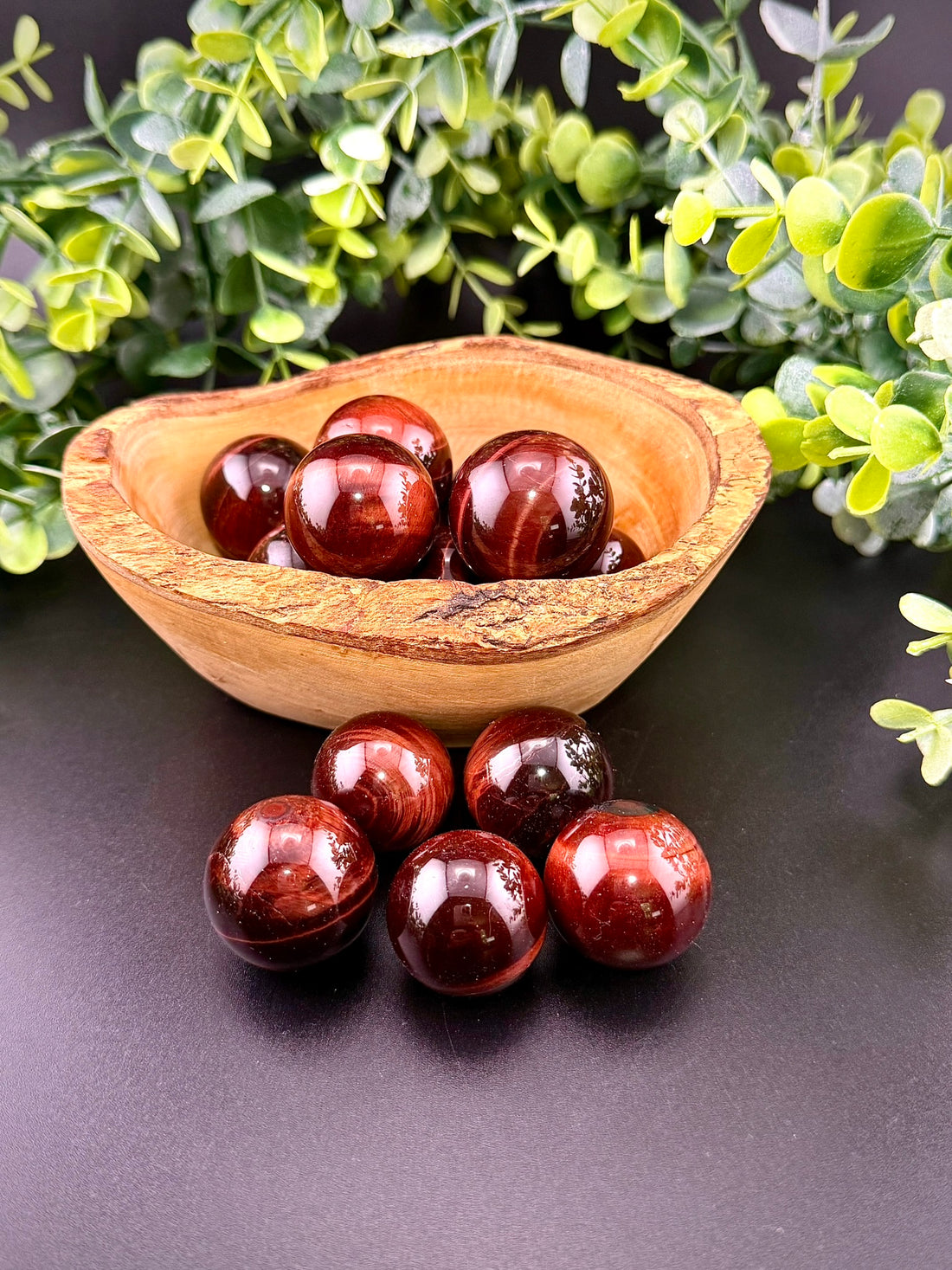Red Tigers Eye Mini Spheres