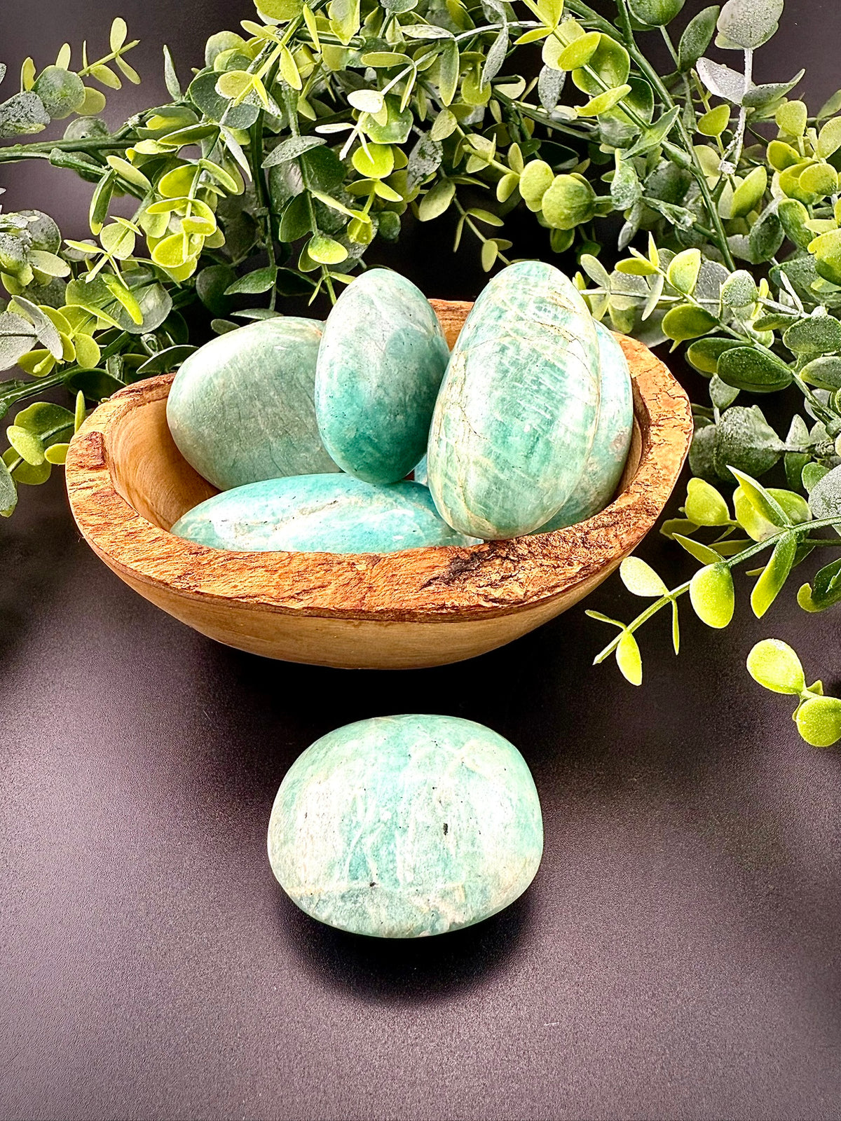 Green Amazonite Palmstones - Still Water Crystals