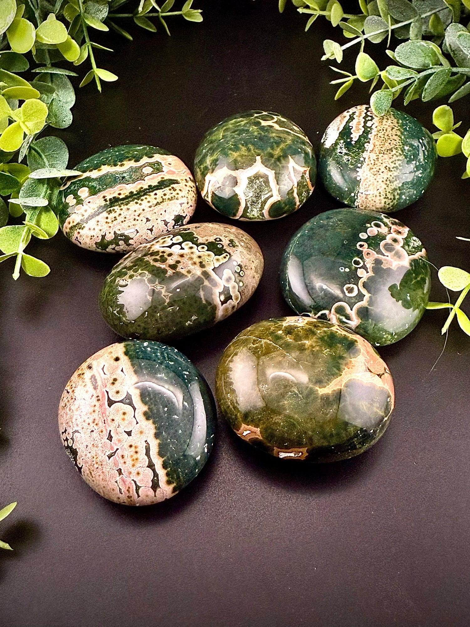 Sixth Vein Ocean Jasper Palmstones