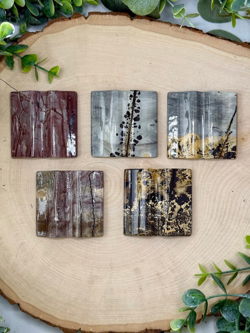 Picture Jasper Book Carvings | Natural Jasper Crystal Collectible Figure