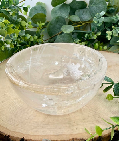 Clear Quartz w/ Golden Healer Bowl