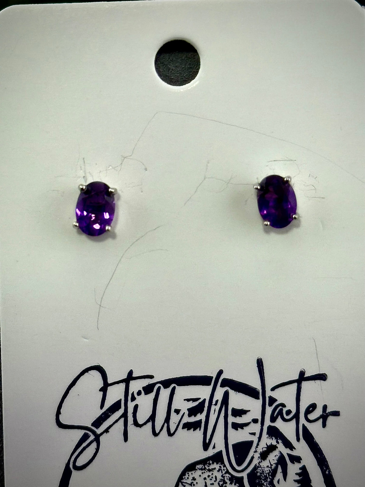 High Quality Amethyst Stud Earrings - Still Water Crystals