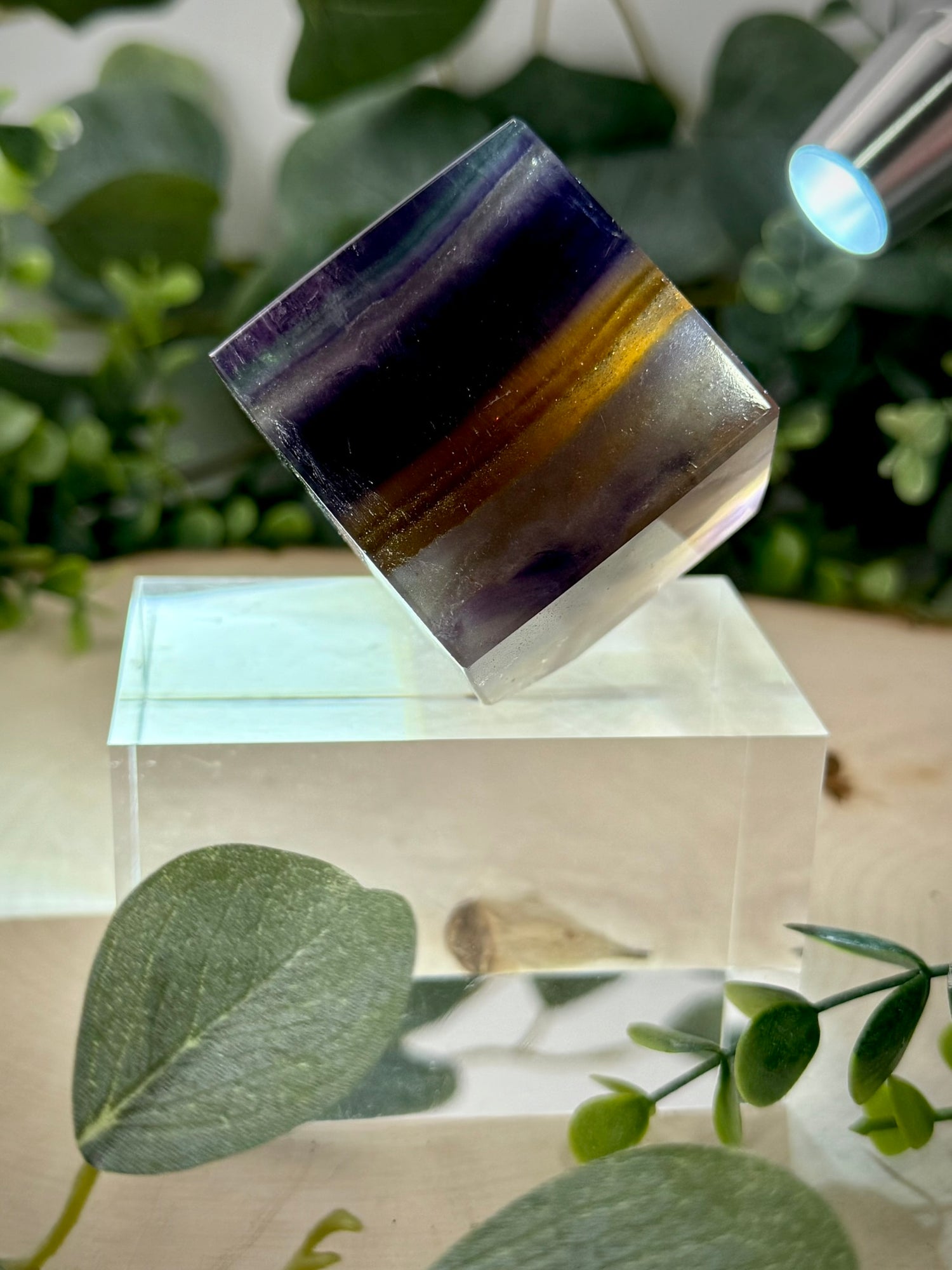 Rainbow Fluorite Floating Cubes