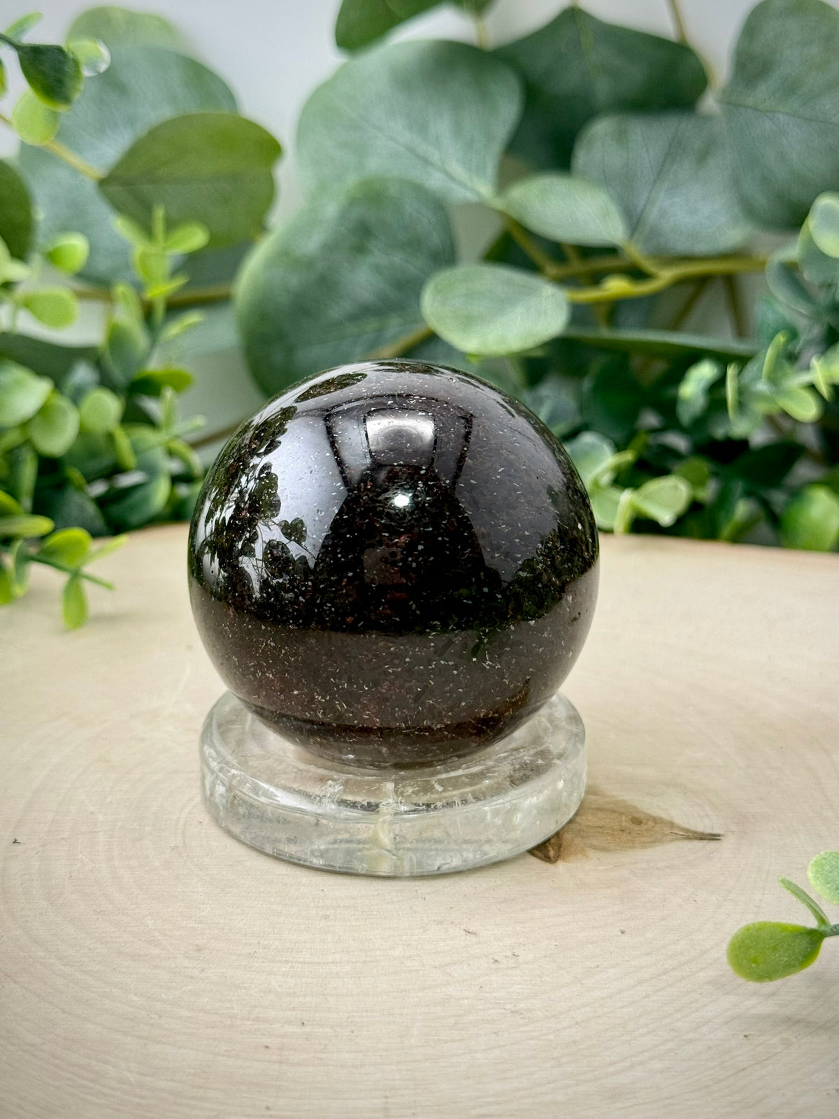 Clear Quartz Mini Sphere Holder | Crystal Display Dish for Small Spheres &amp; Tumbles