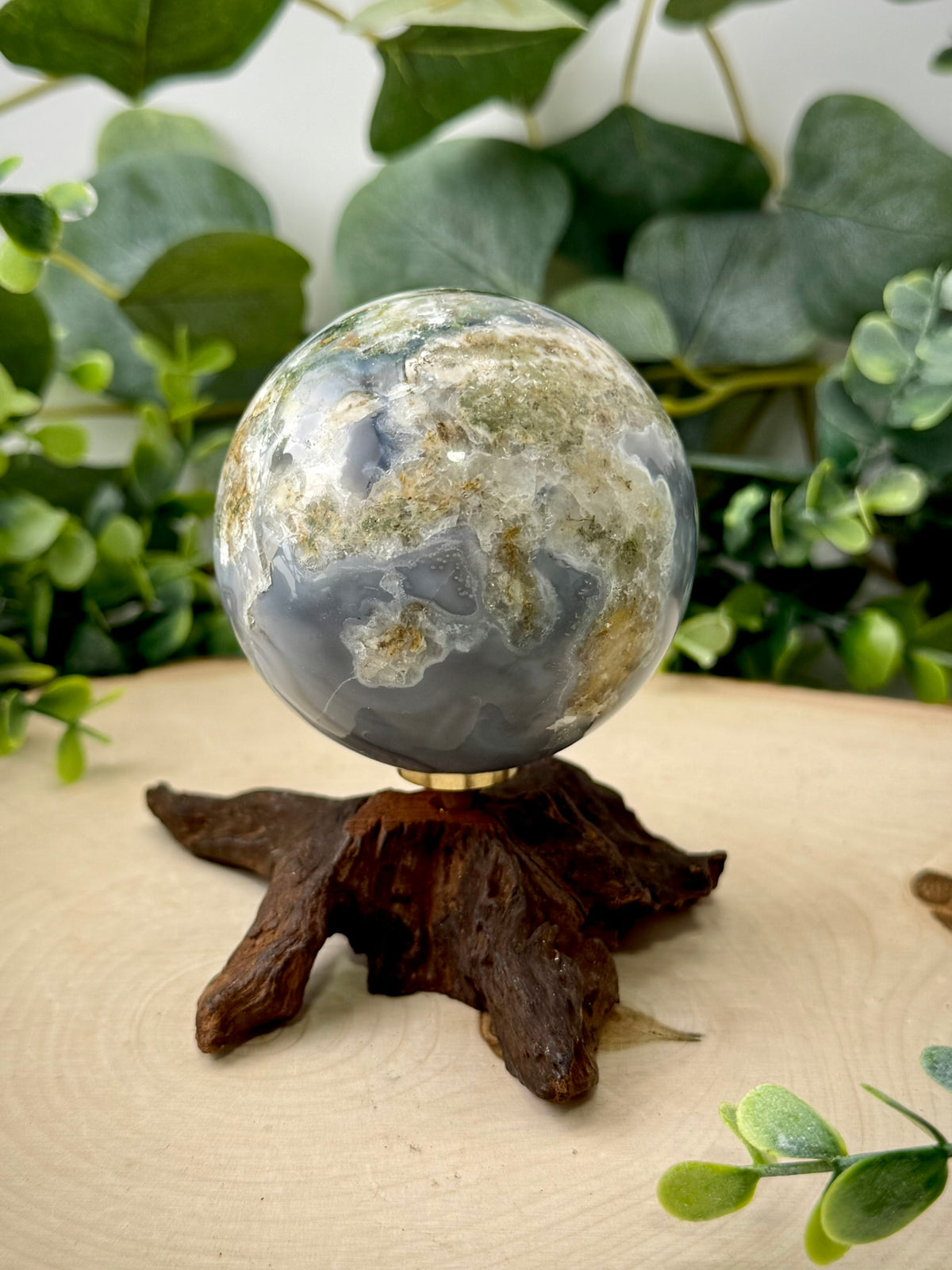 Moss Agate Spheres | Natural Gemstone Crystal Sphere