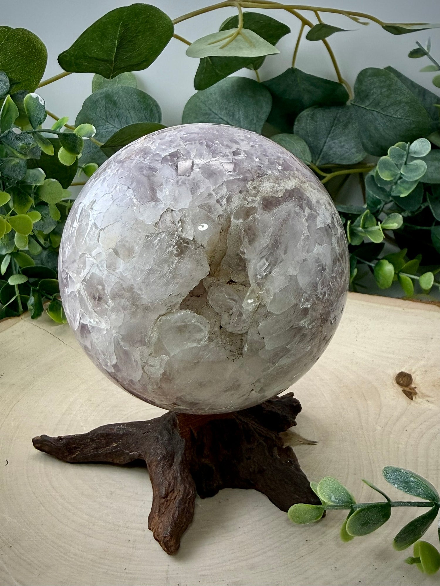 Pink Amethyst &amp; Flower Agate Spheres