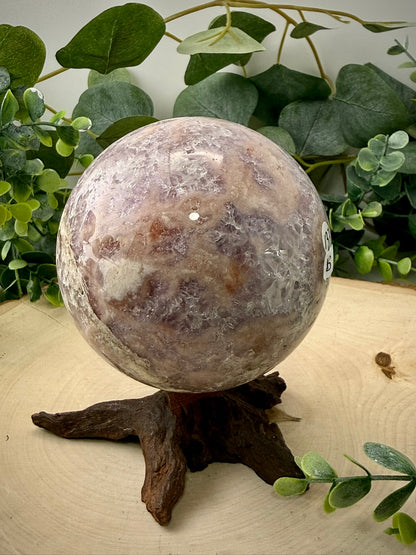 Pink Amethyst &amp; Flower Agate Spheres