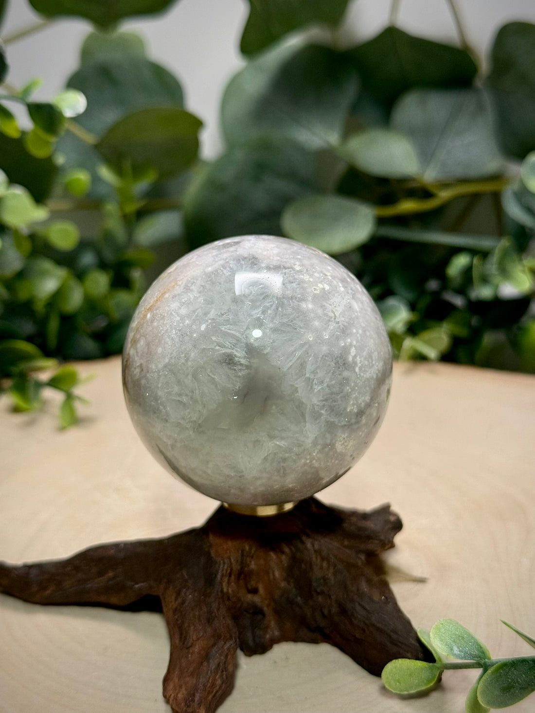 Green Quartz Flower Agate Spheres | Natural Prasiolite Crystal Spheres
