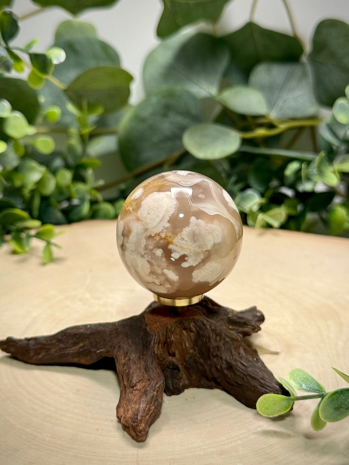 Carnelian Flower Agate Spheres | Natural Crystal Display Spheres