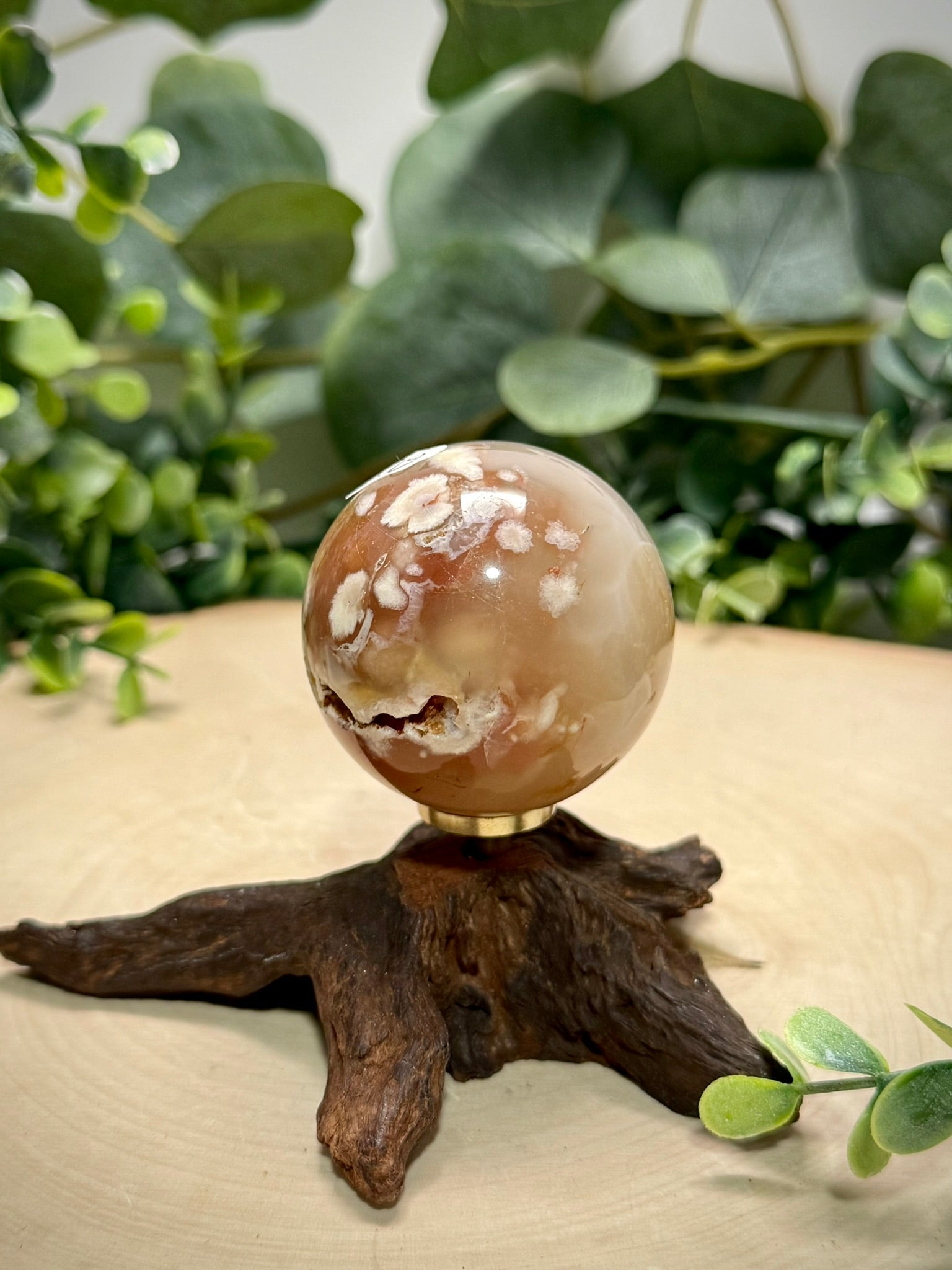 Carnelian Flower Agate Spheres