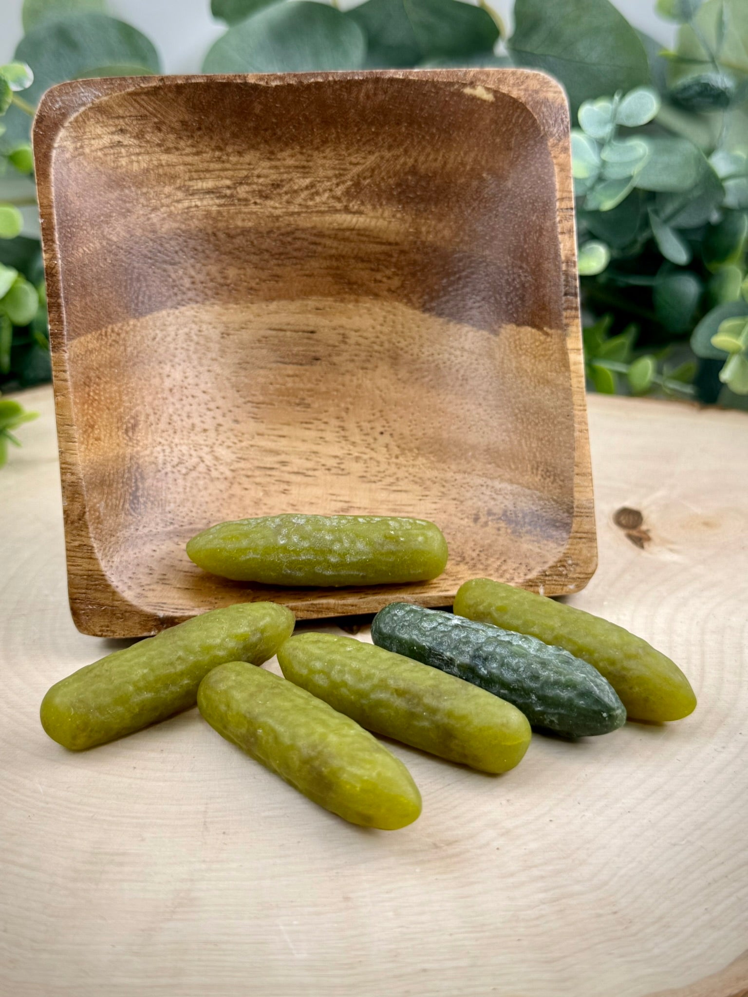 Jade Pickle Carving | Natural Green Jade Food Figurine