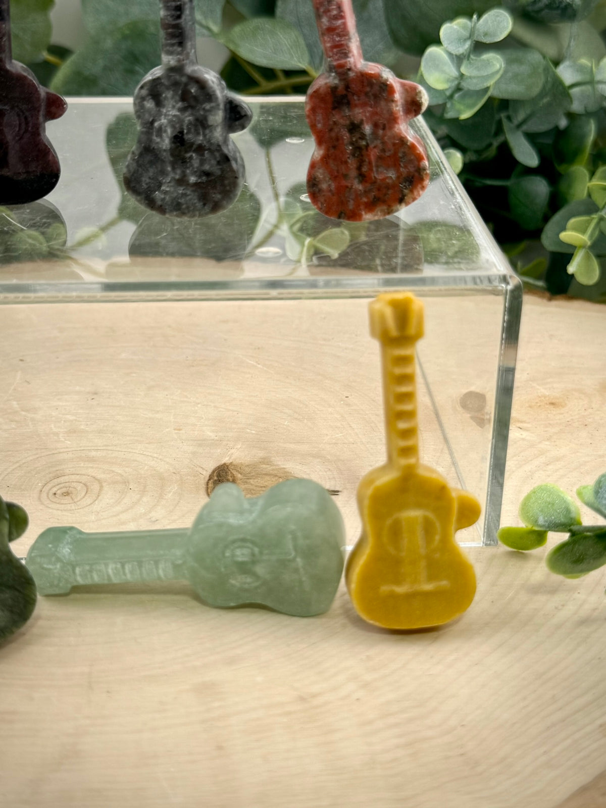 Intuitively Chosen Crystal Guitar Carving | Assorted Stone Music Lover Collectible - Still Water Crystals