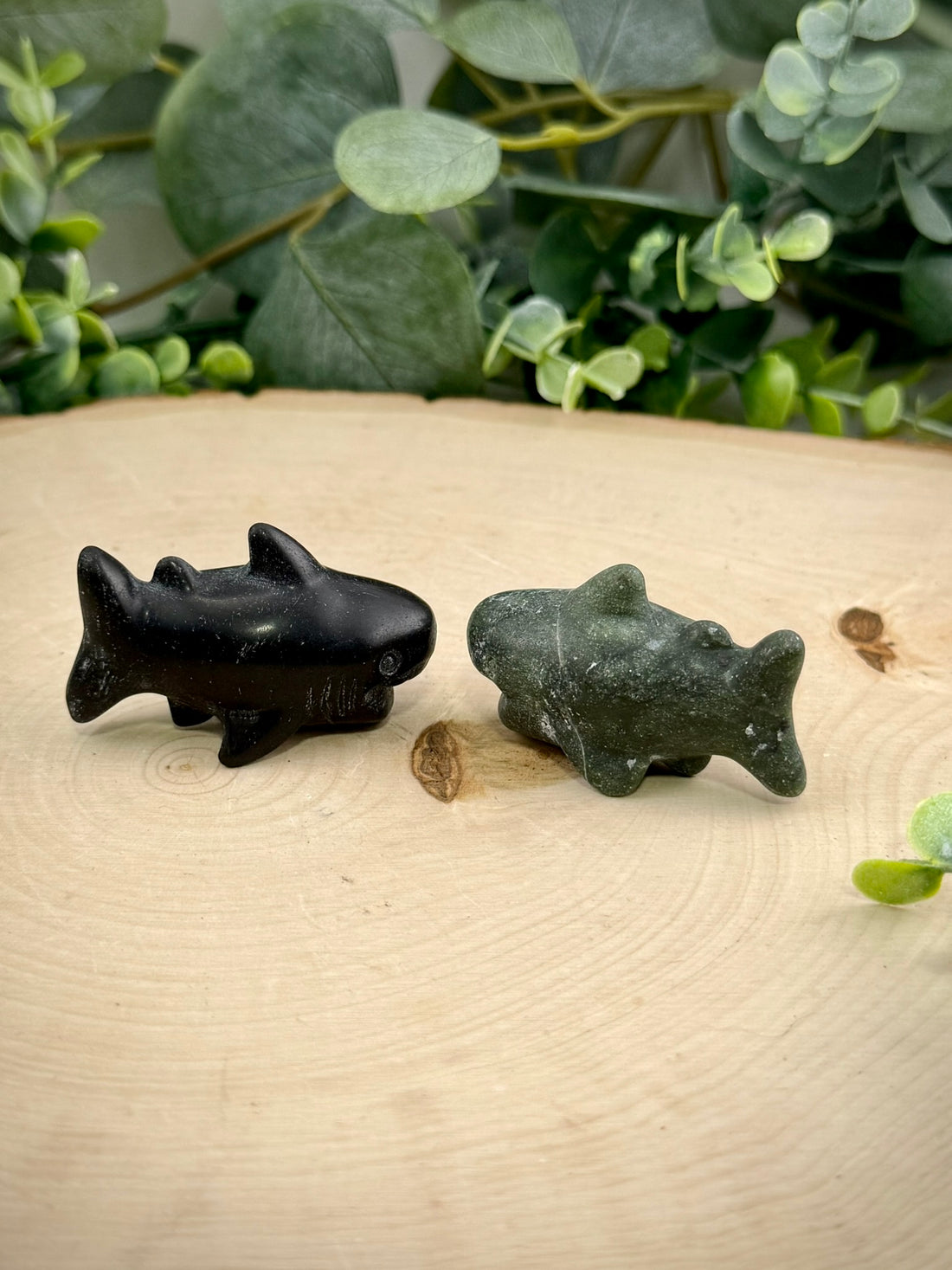 Natural Stone Shark Figurine | Ocean-Inspired Carved Collectible