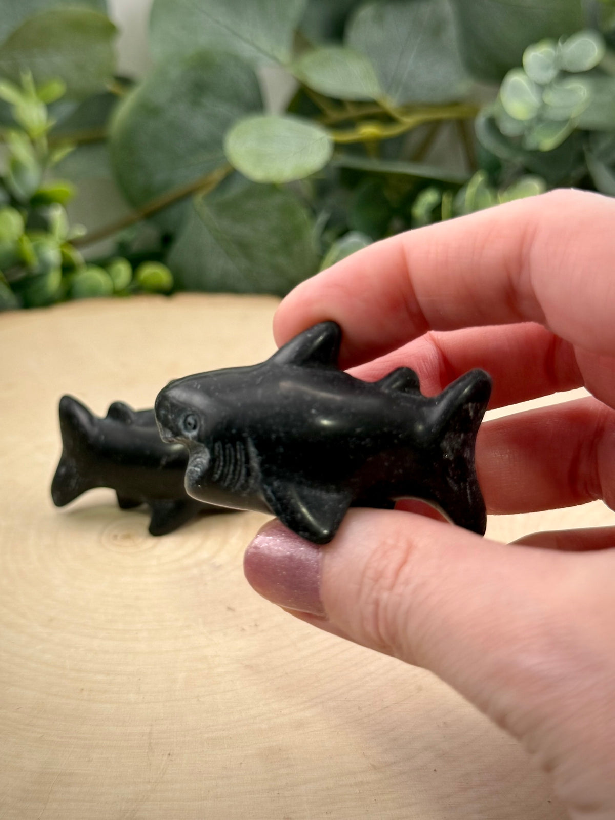 Natural Stone Shark Figurine | Ocean-Inspired Carved Collectible - Still Water Crystals