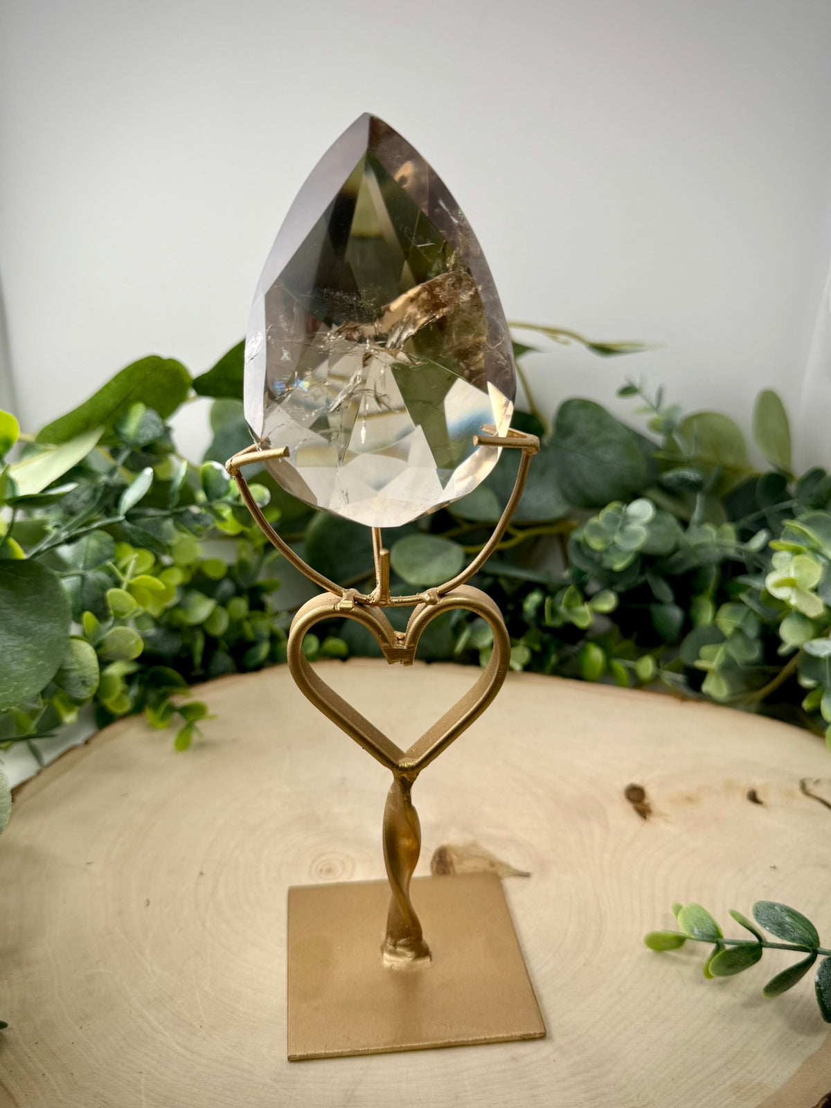 Faceted Lemurian Quartz from Brazil | Natural Crystal Display Specimen - Still Water Crystals