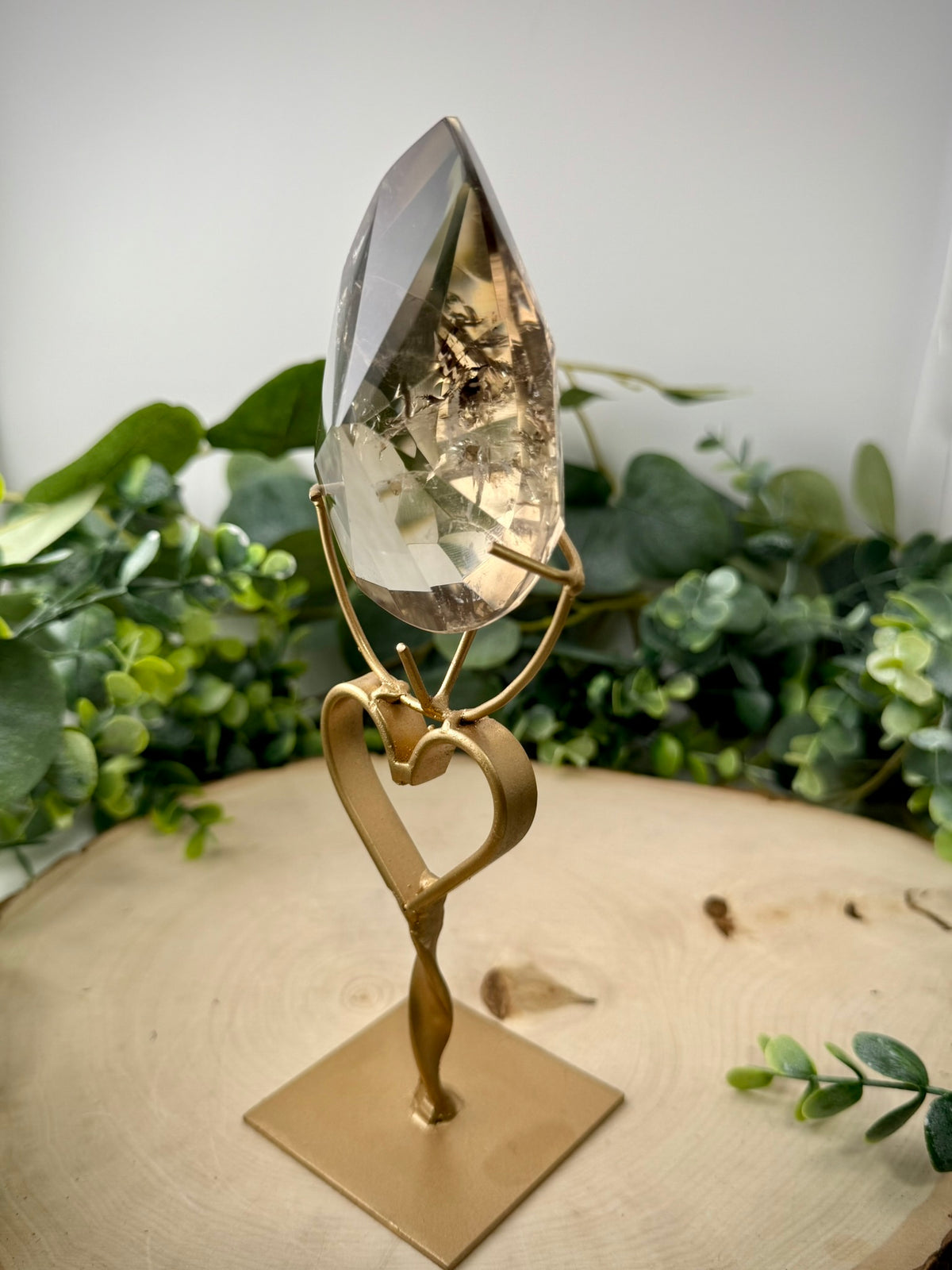 Faceted Lemurian Quartz from Brazil | Natural Crystal Display Specimen - Still Water Crystals
