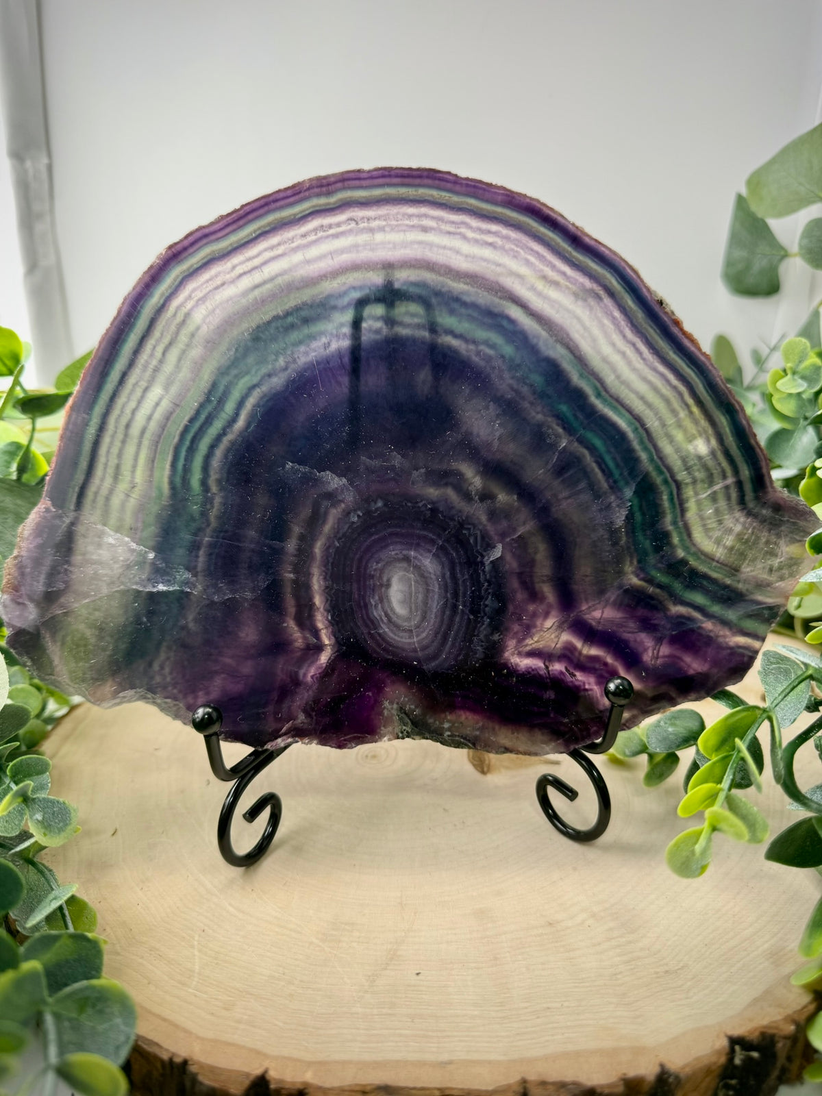 Rainbow Fluorite Slab | Natural Polished Fluorite Display Stone - Still Water Crystals