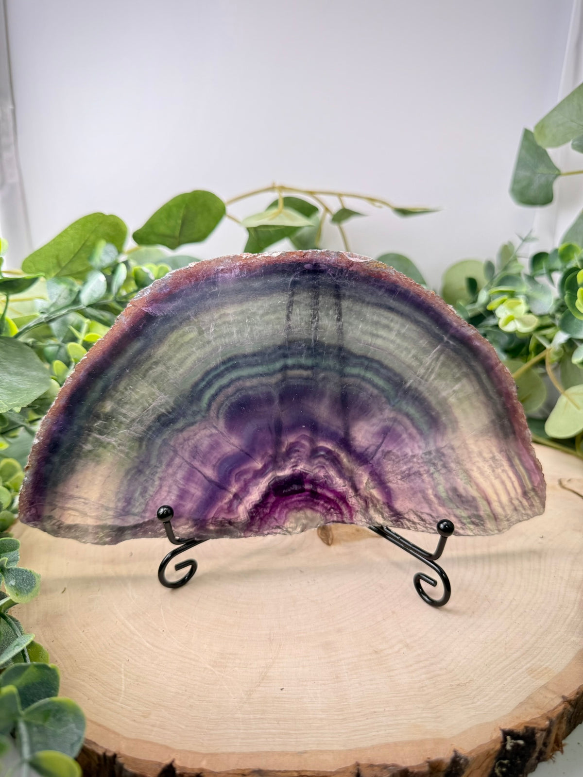 Rainbow Fluorite Slab | Natural Polished Fluorite Display Stone - Still Water Crystals
