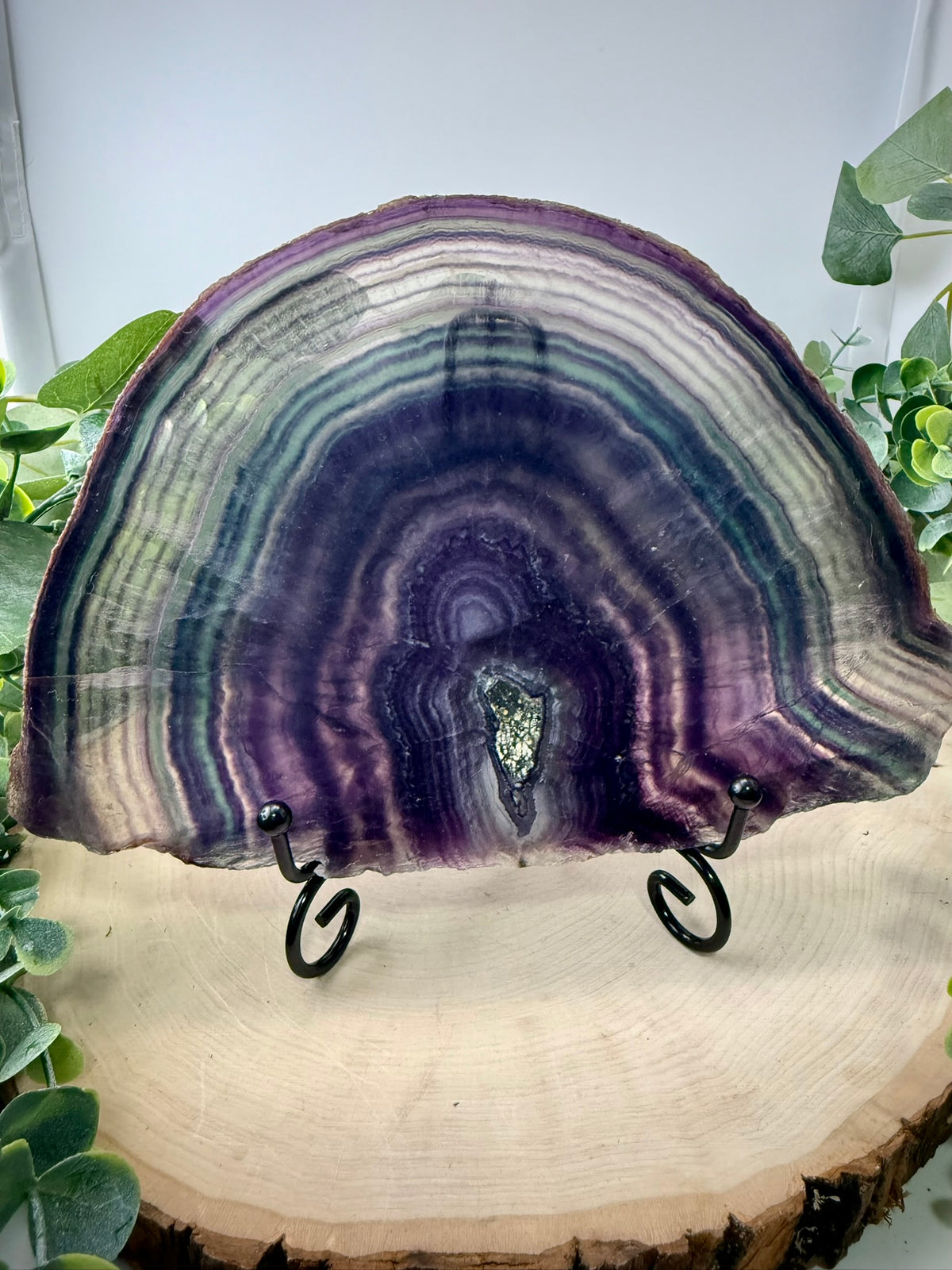 Rainbow Fluorite Slab | Natural Polished Fluorite Display Stone - Still Water Crystals